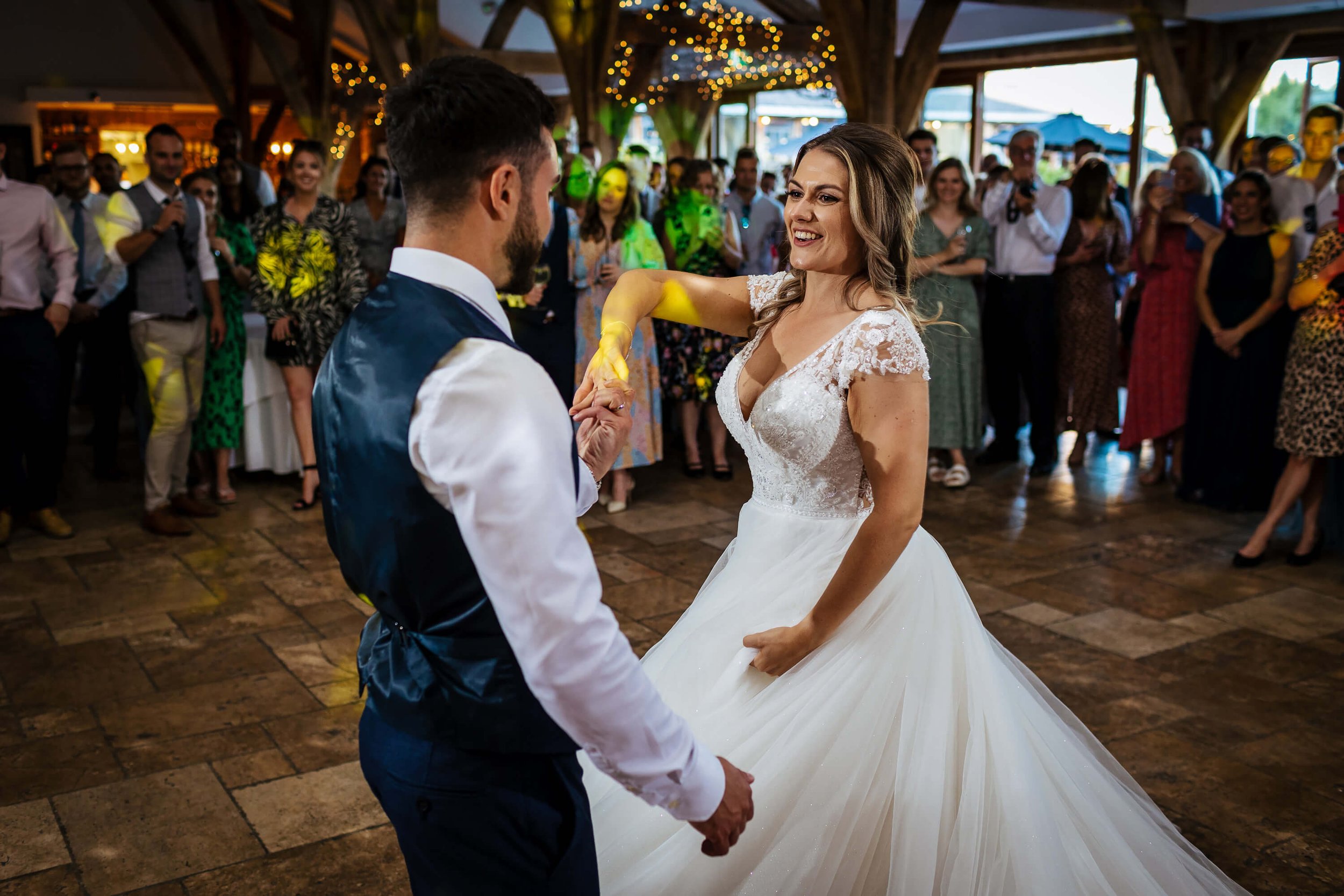 First dance as husband and wife at a wedding