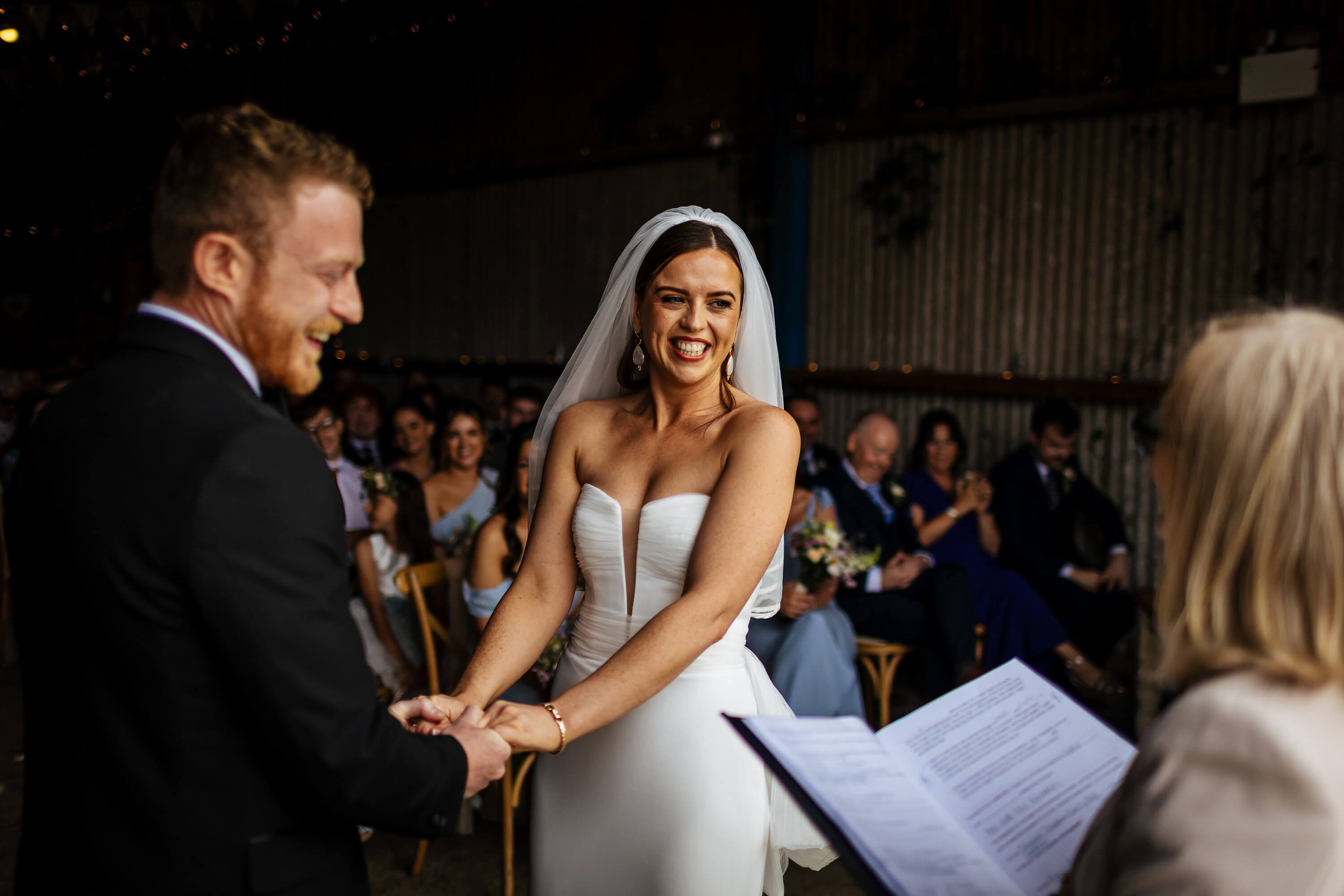 Bride and groom at a Berts Barrow wedding