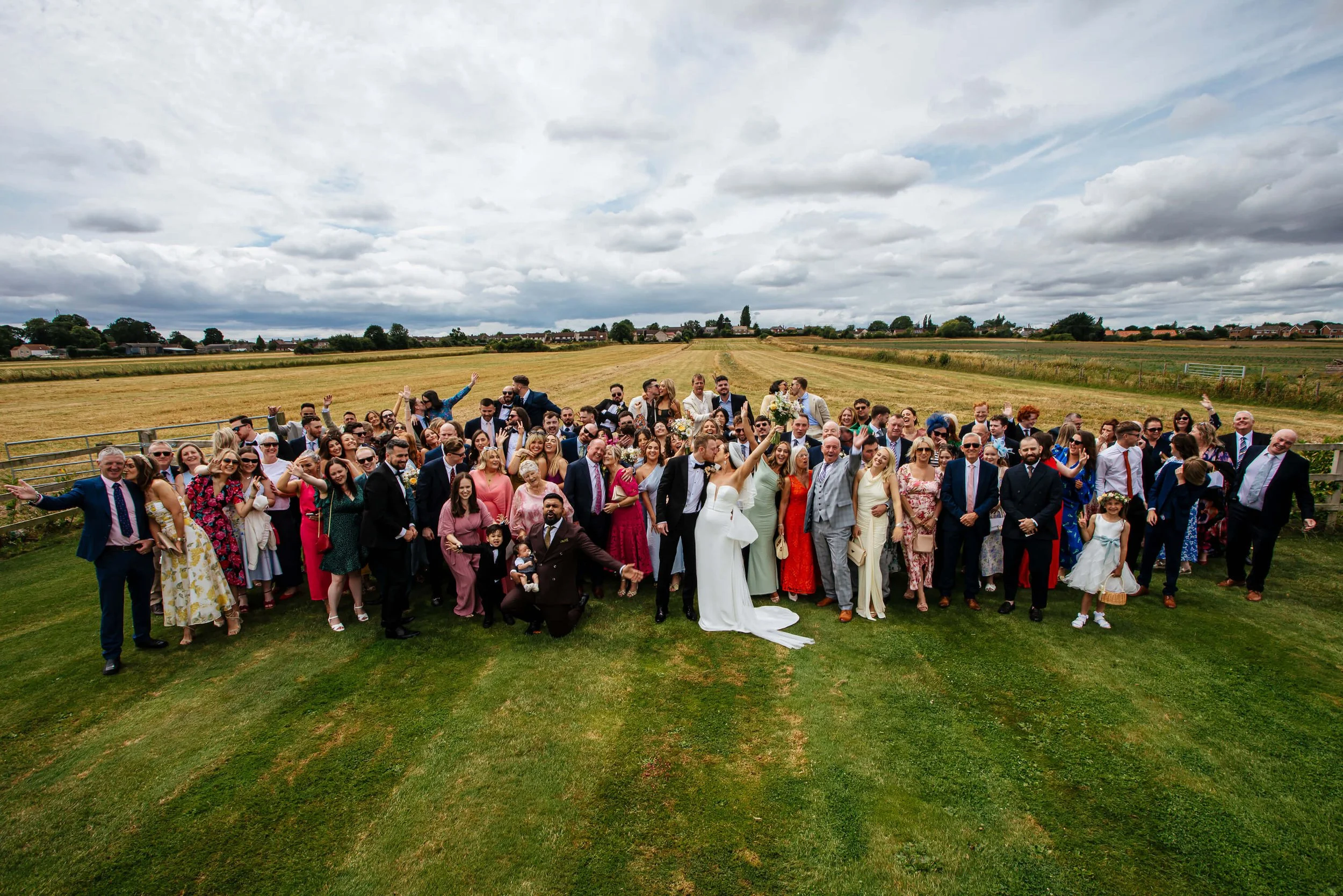 Group photo at a Berts Barrow wedding