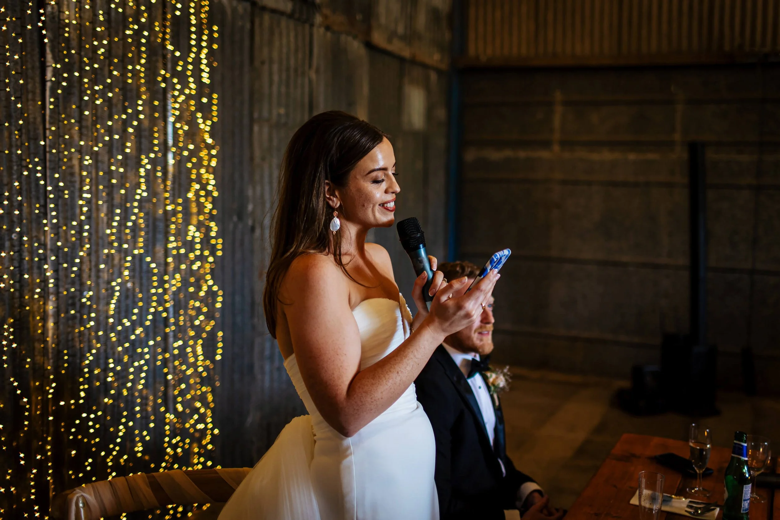 Brides speech on her wedding day in Yorkshire