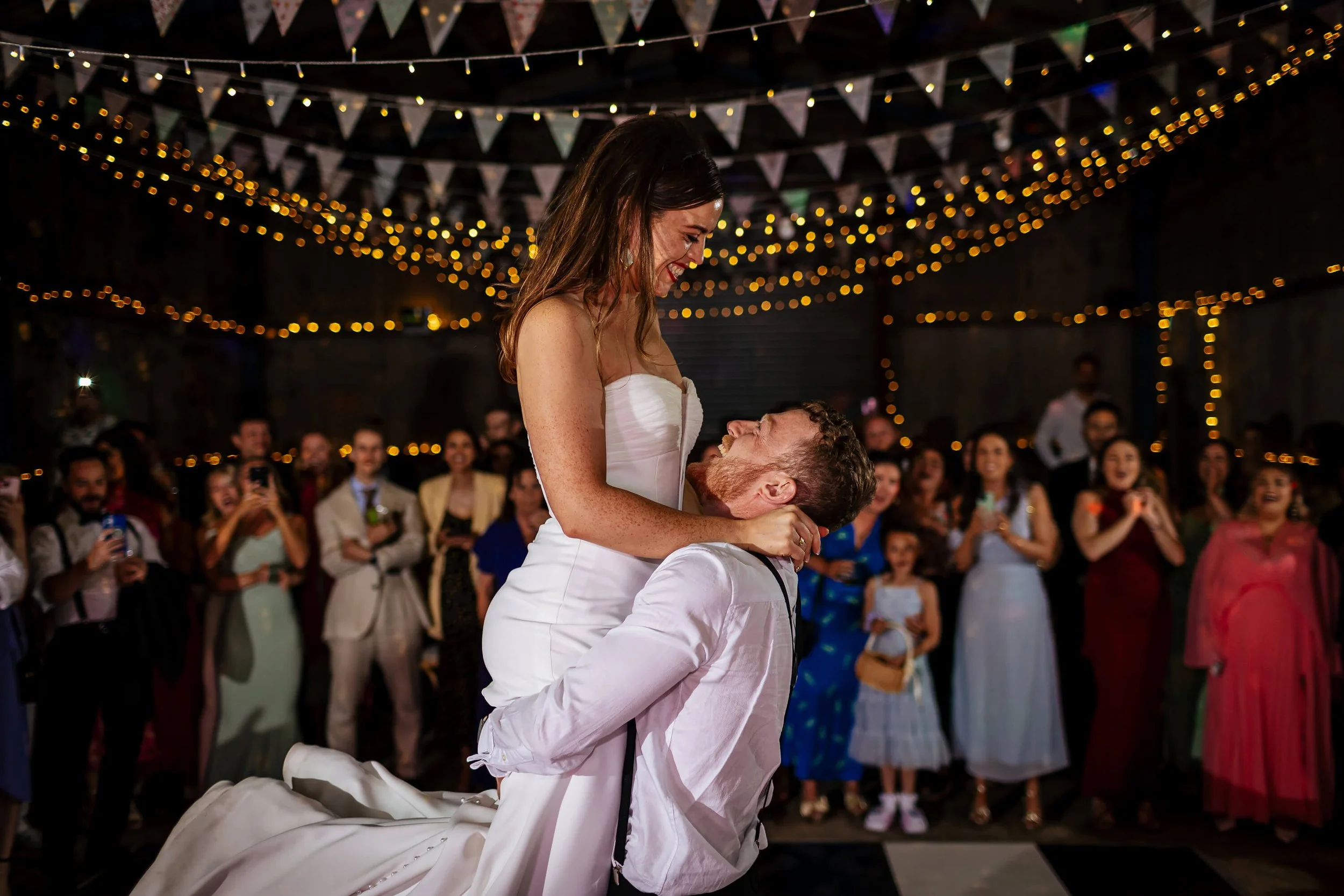 First dance as man and wife at a Berts Barrow wedding