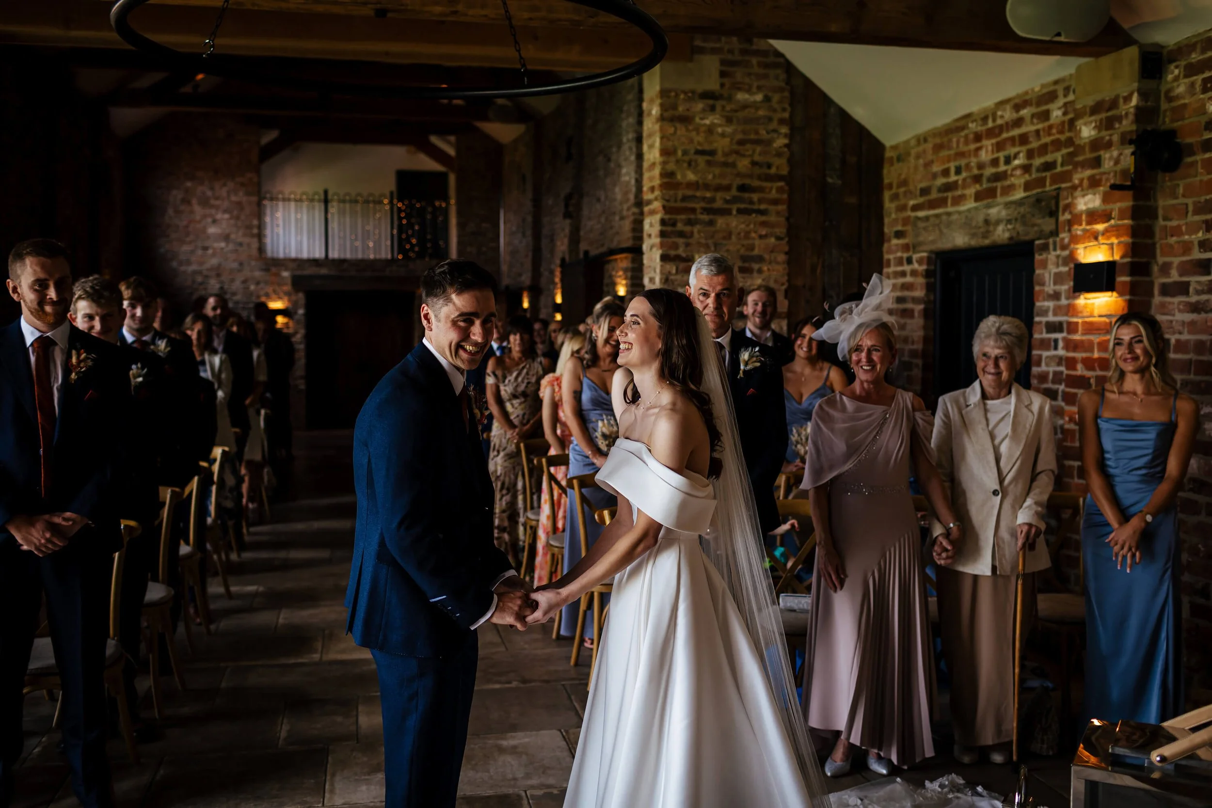 Wedding ceremony at Thirsk Lodge Barns