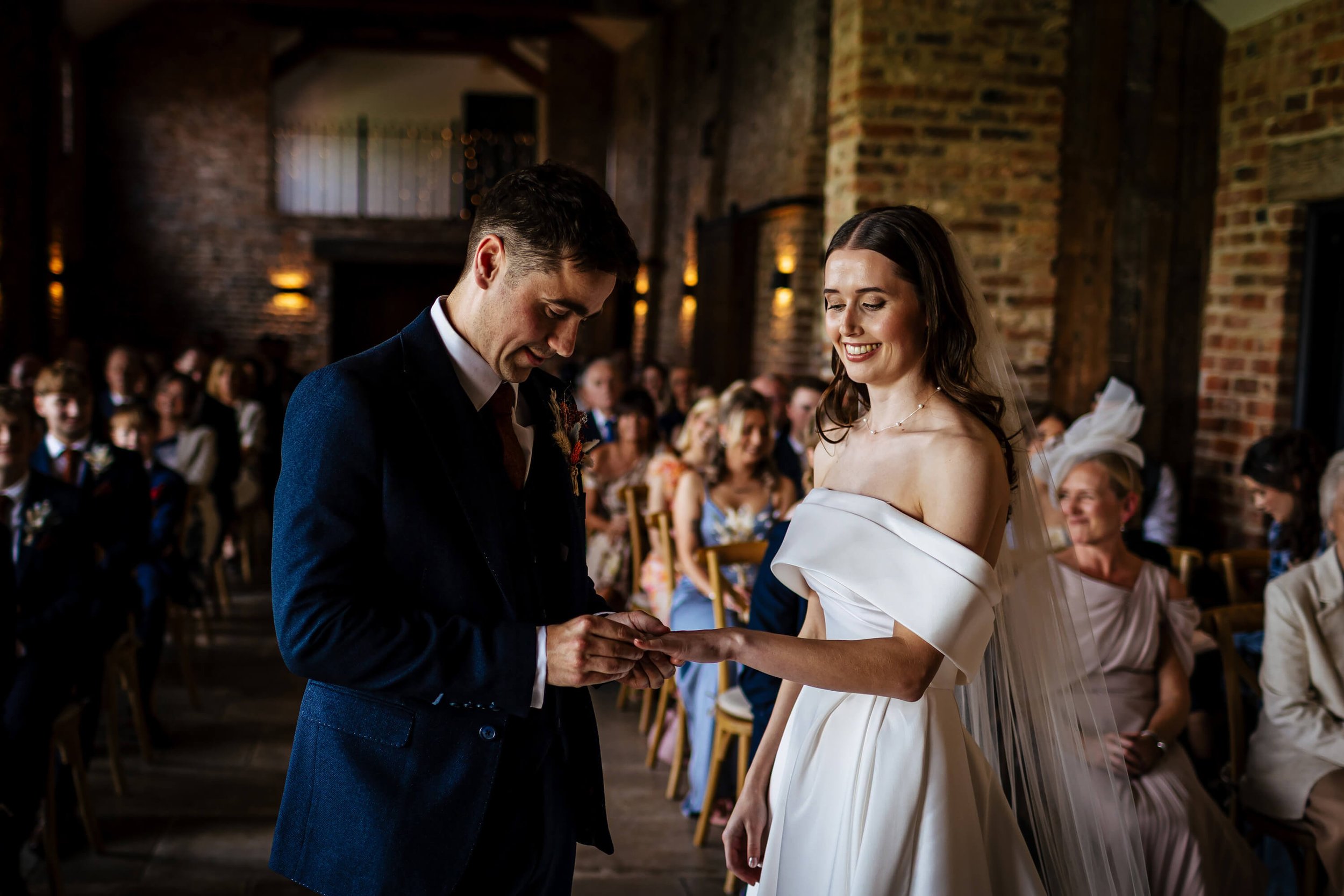 Giving and receiving of the wedding rings