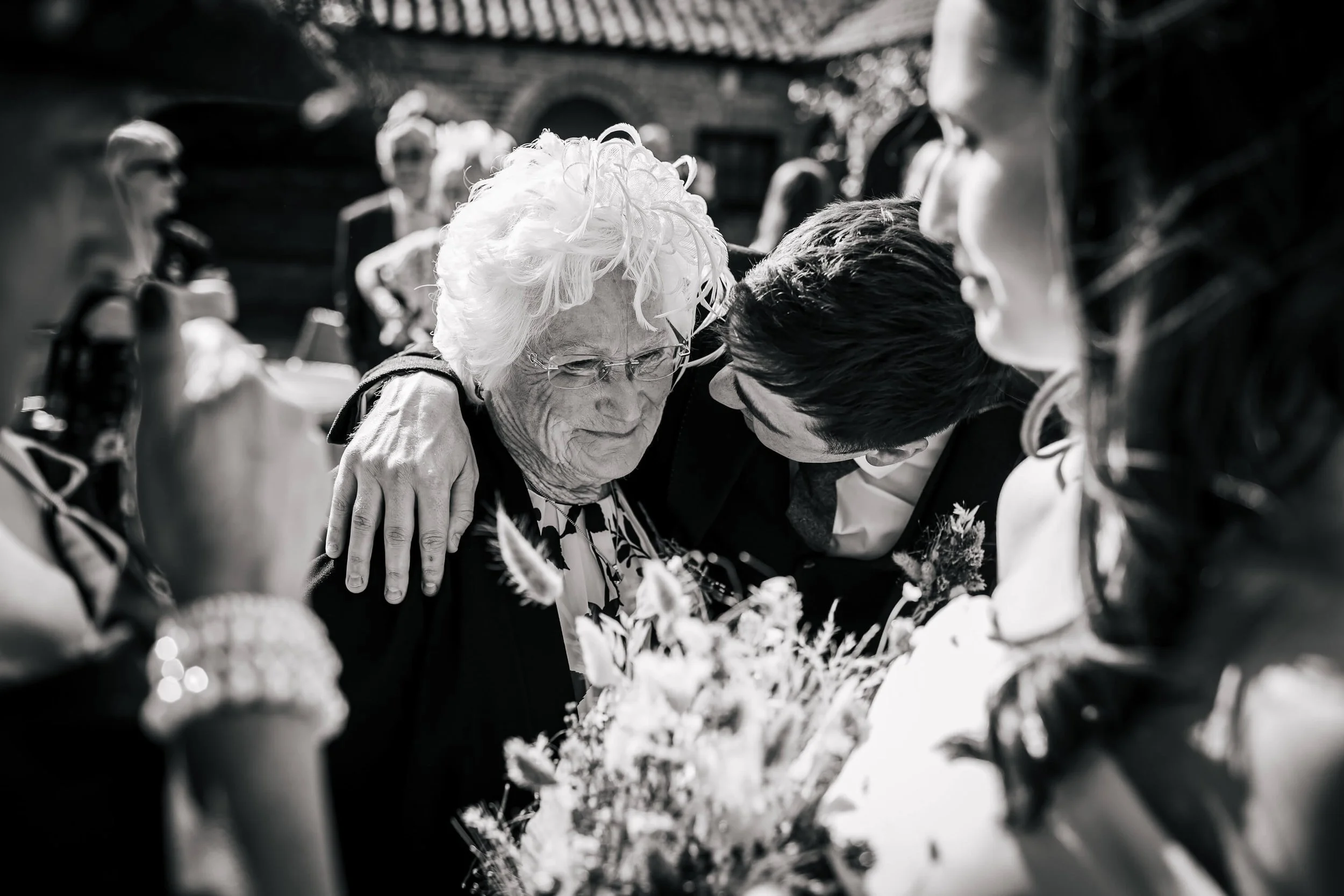 Granny at a wedding in Yorkshire