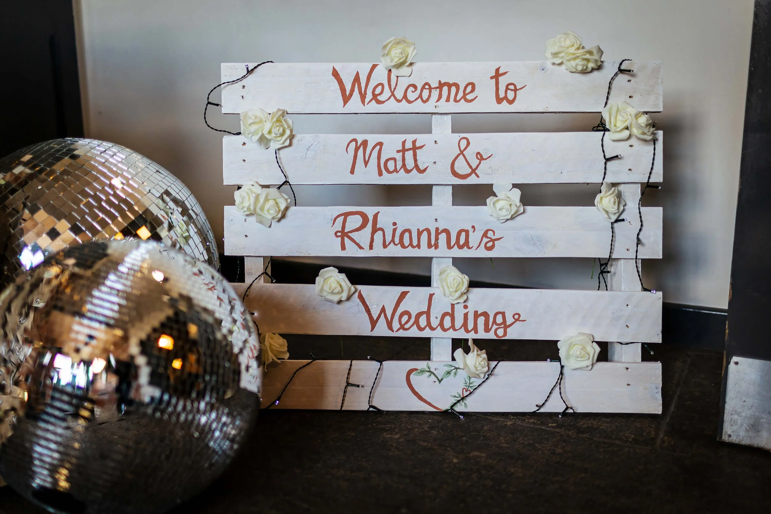 Welcome to the wedding sign at the reception