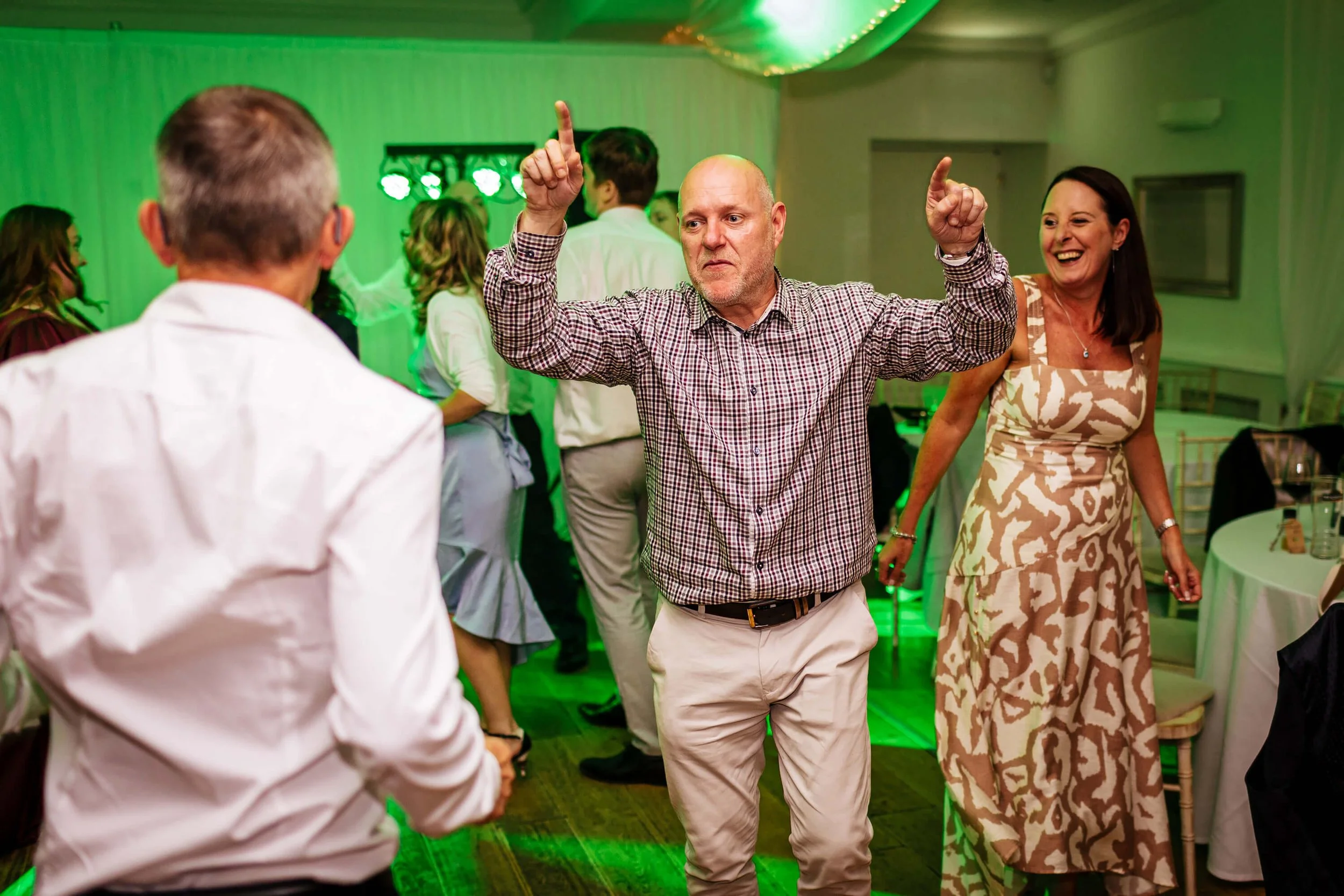 Having fun on the dance floor at a Yorkshire wedding
