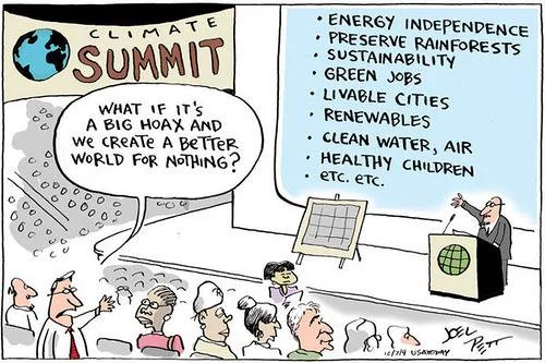 Climate Change denier logic. Source: Joel Pett