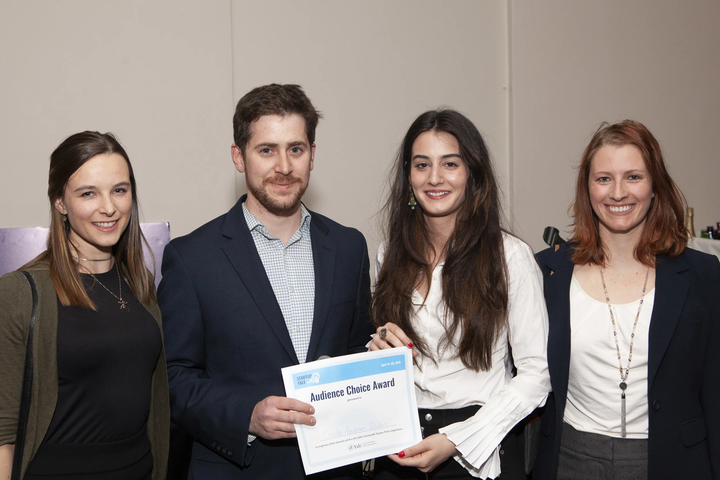Concha Aquaponics, winners of the Audience Choice Awards for the 2018 Sabin Sustainable Venture Prize