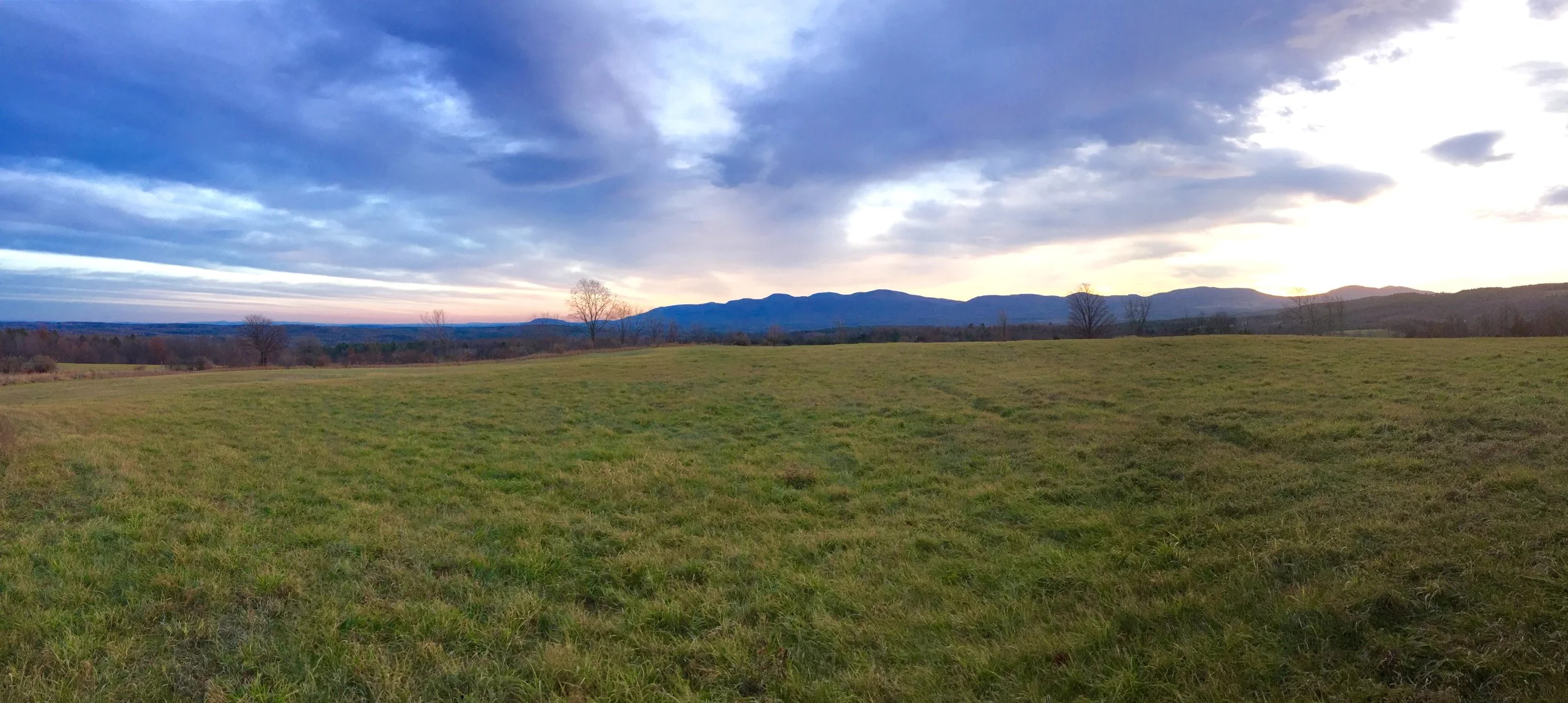 Home site and view south toward the Catskills.