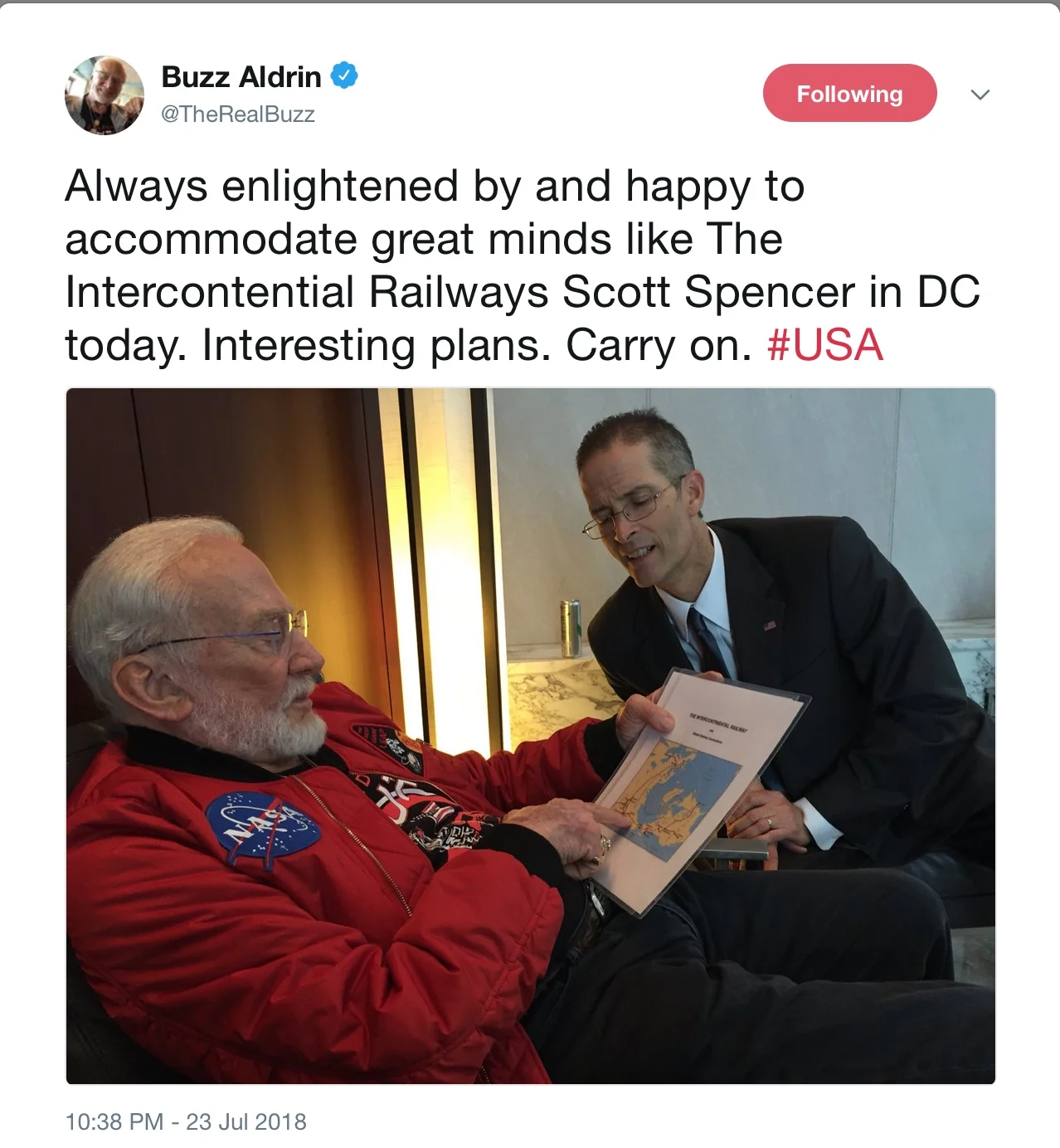 ICR's Scott Spencer meets with Legendary Apollo 11 Astronaut Buzz Aldrin