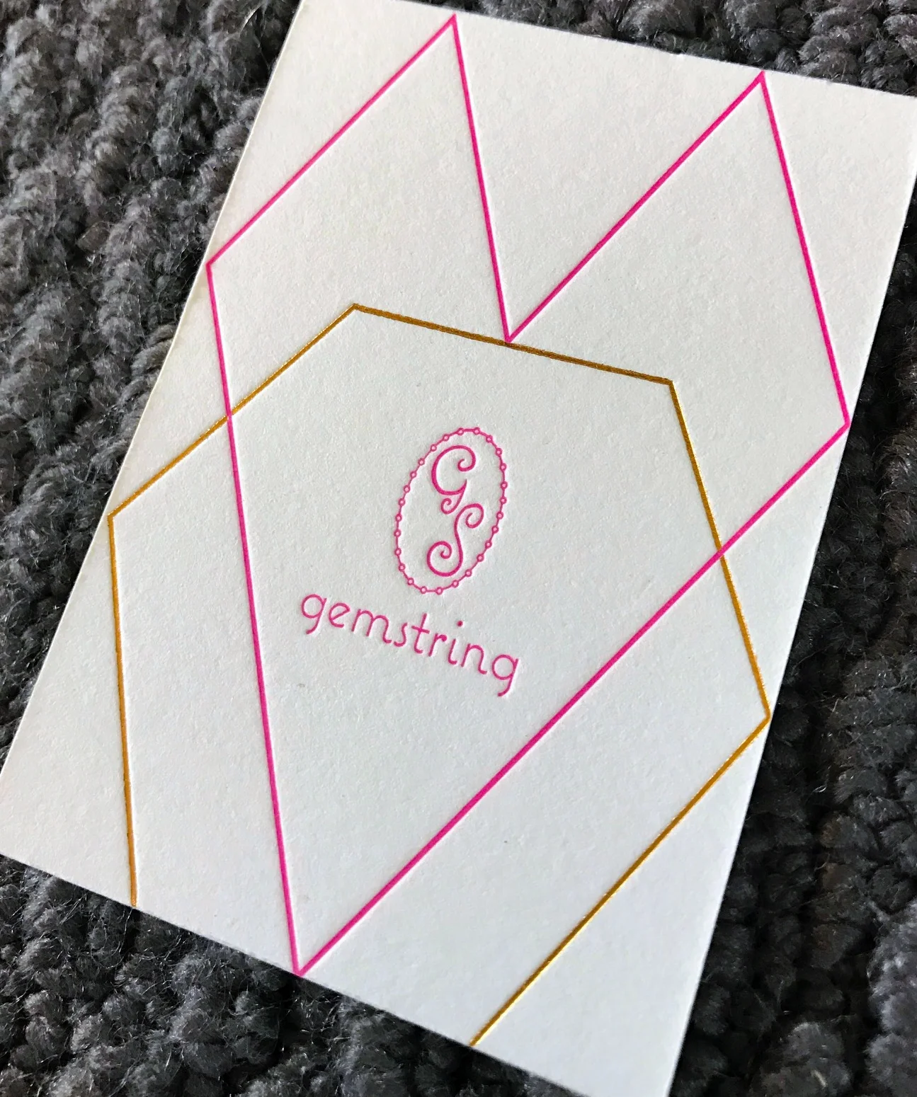   GEMSTRINGS  logo and identity for jewelry designer 