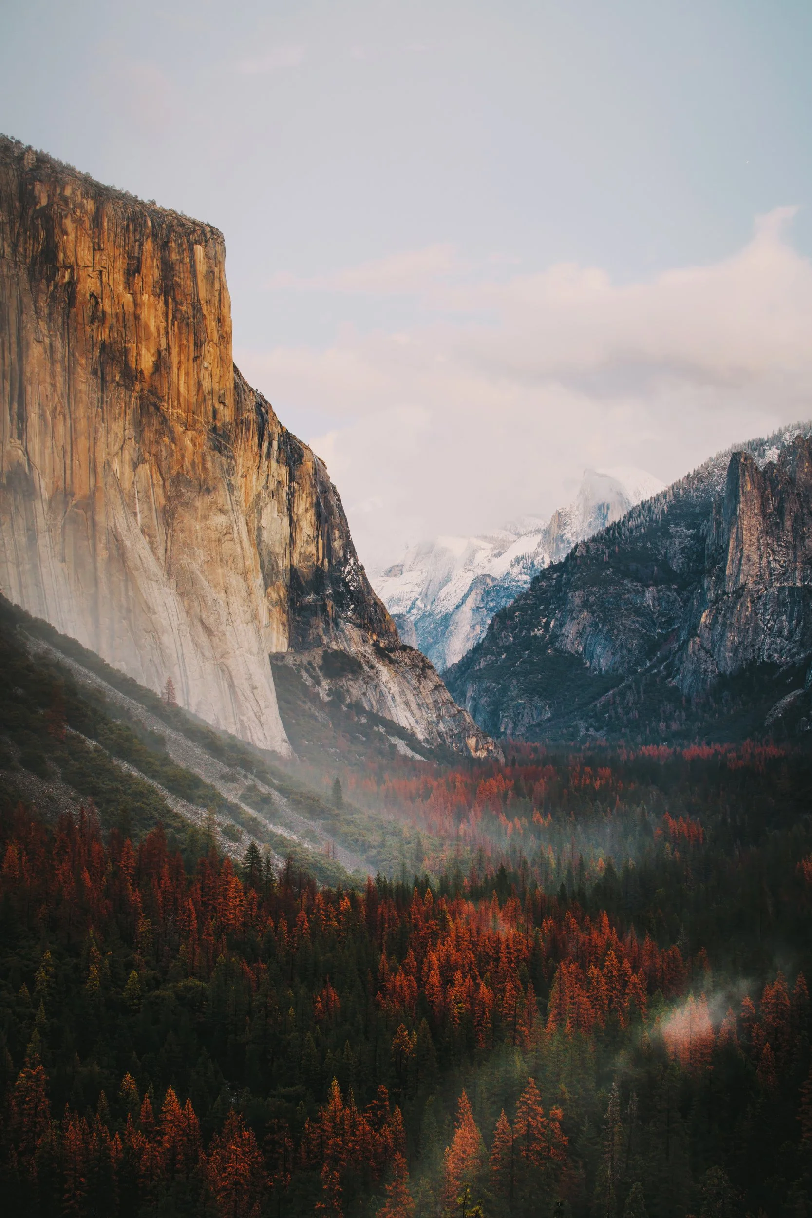 Fog drifting through the valley at Tunnel View, Yosemite National Park, California, by Ryan L. Smith
