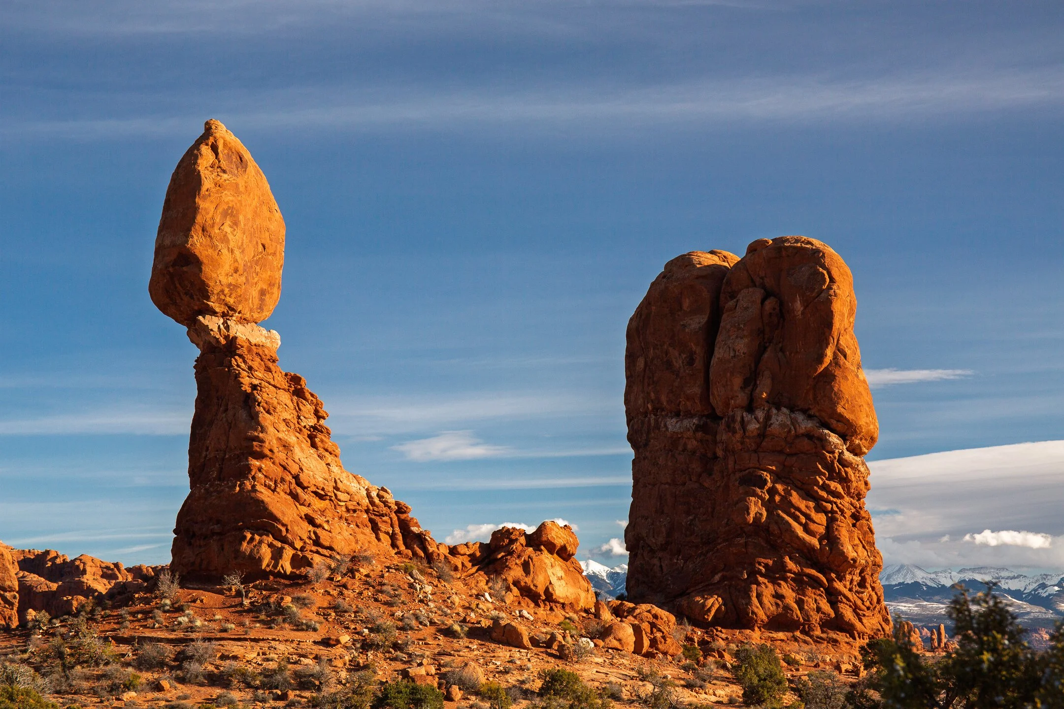 Balanced Rock at sunset in Arches National Park, Utah, by Ryan L. Smith