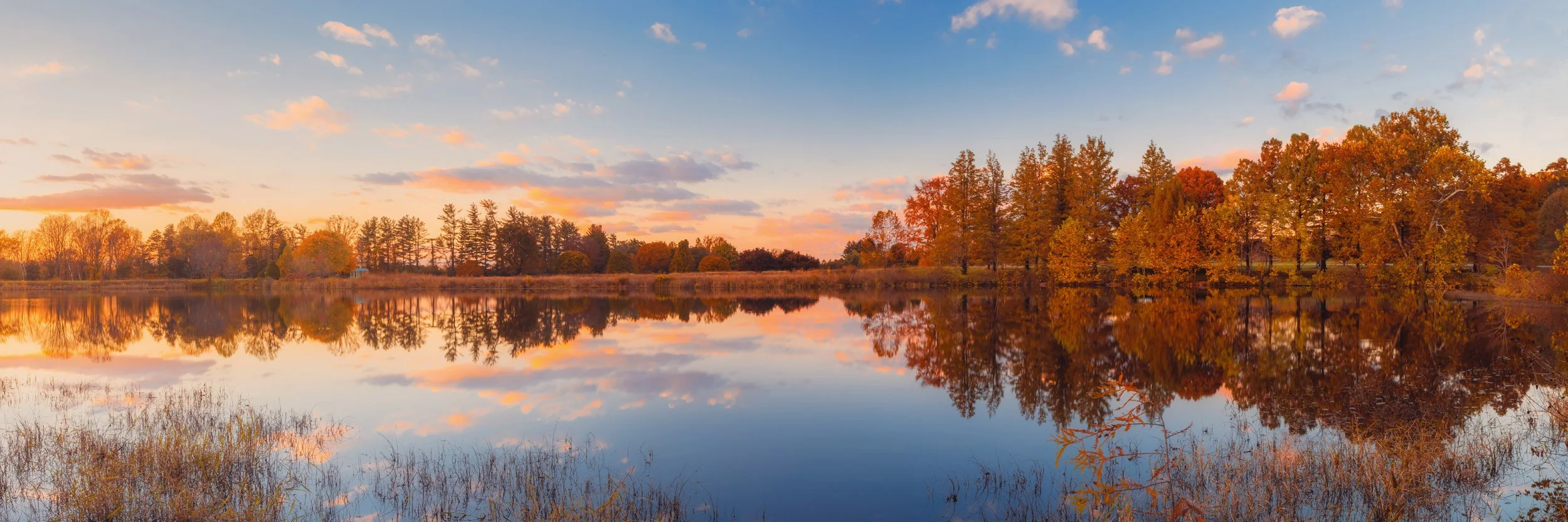 Sunset over Lake Nevin at Bernheim Forest, Kentucky, by Ryan L. Smith