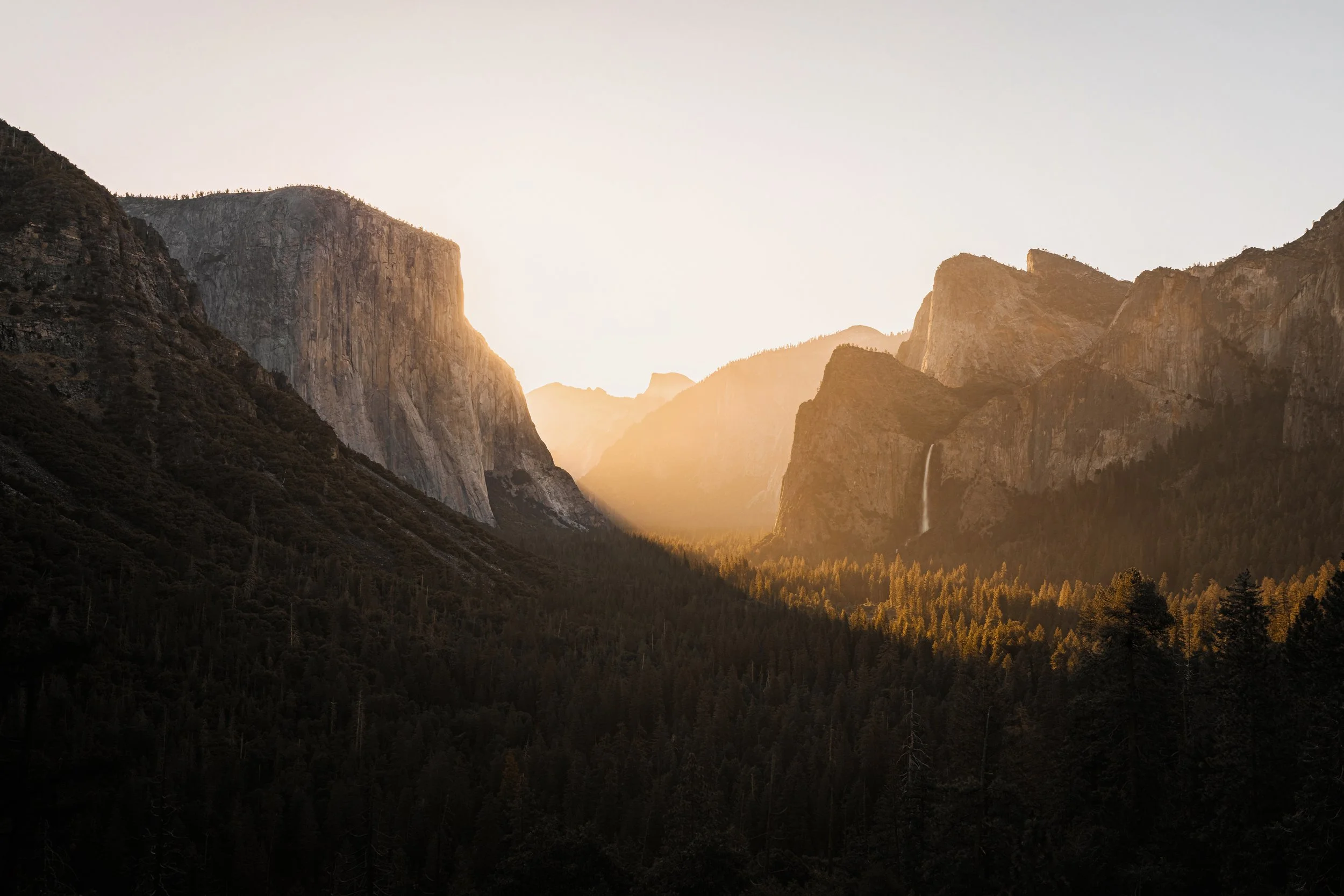 Sunrise over El Capitan, Bridalveil Fall, and Half Dome from Tunnel View, Yosemite National Park, California, by Ryan L. Smith