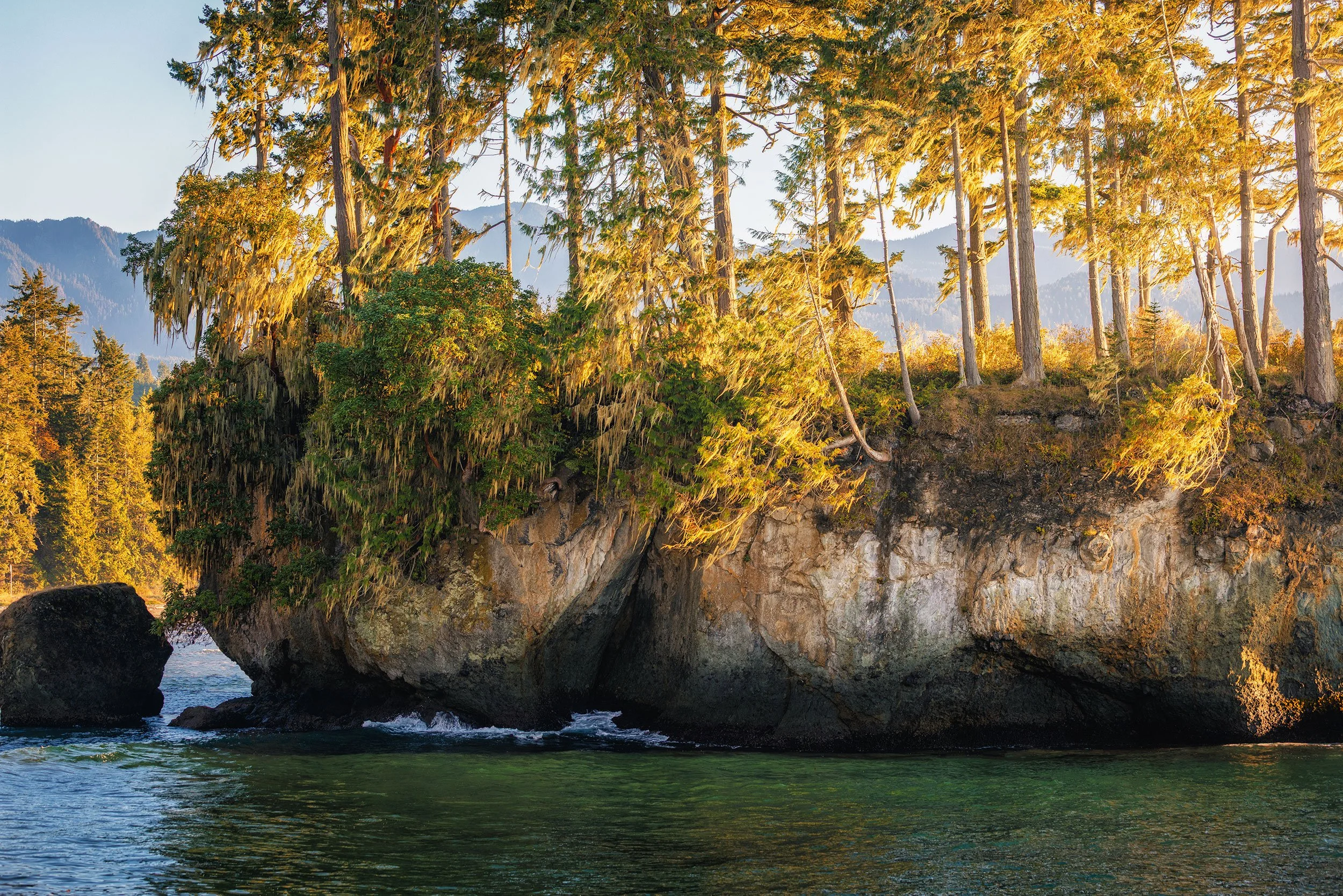 Sunset over the rocky shoreline at Salt Creek Recreation Area near Port Angeles, Washington, by Ryan L. Smith