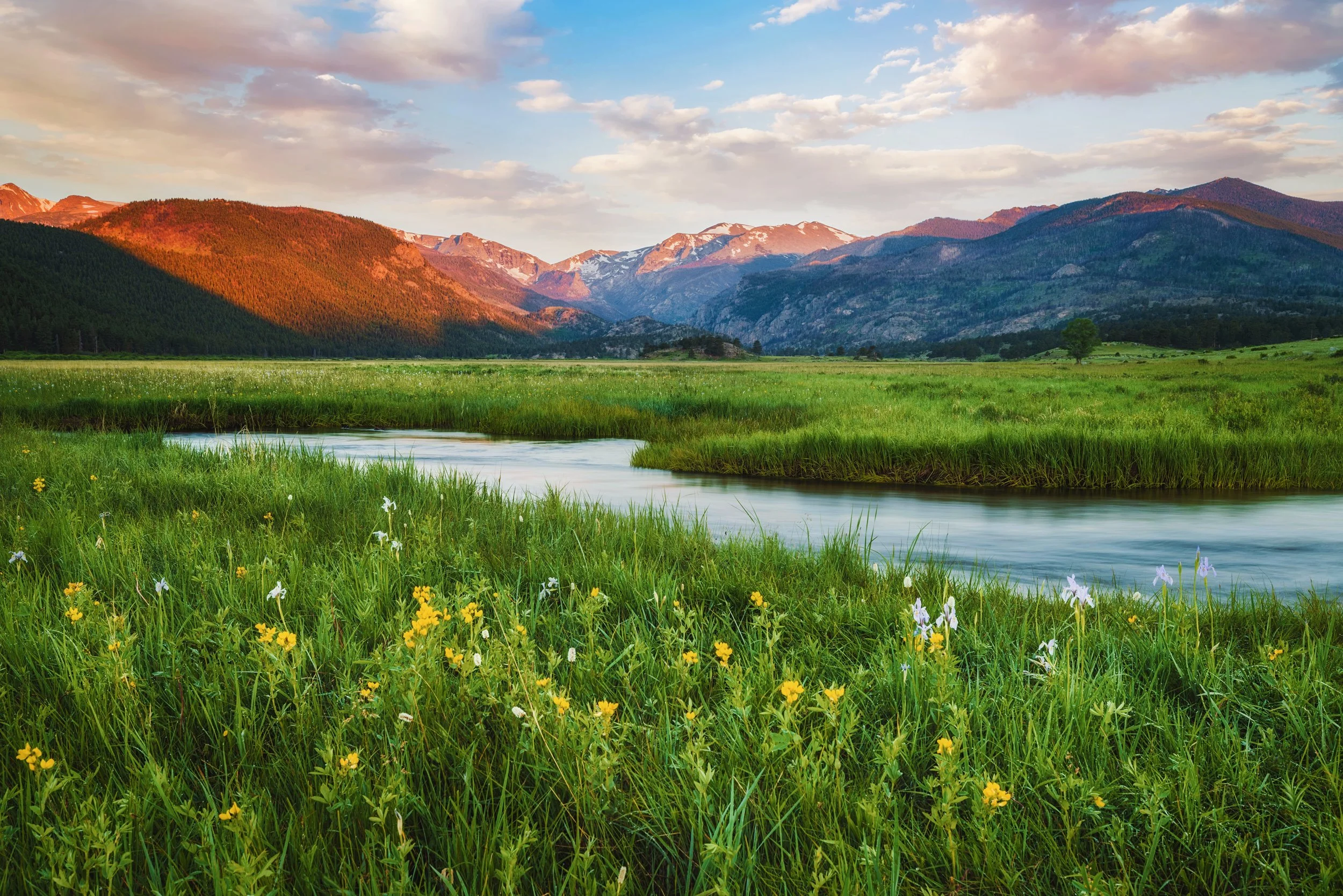 Sunrise at Moraine Park Campground in Rocky Mountain National Park