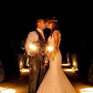 Sparklers at Swynford Manor, wedding photography Peterborough (Copy)