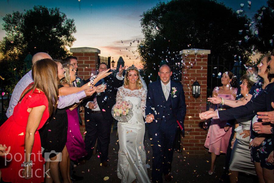 Confetti in the dark, Wedding photographer in Peterborough (Copy)