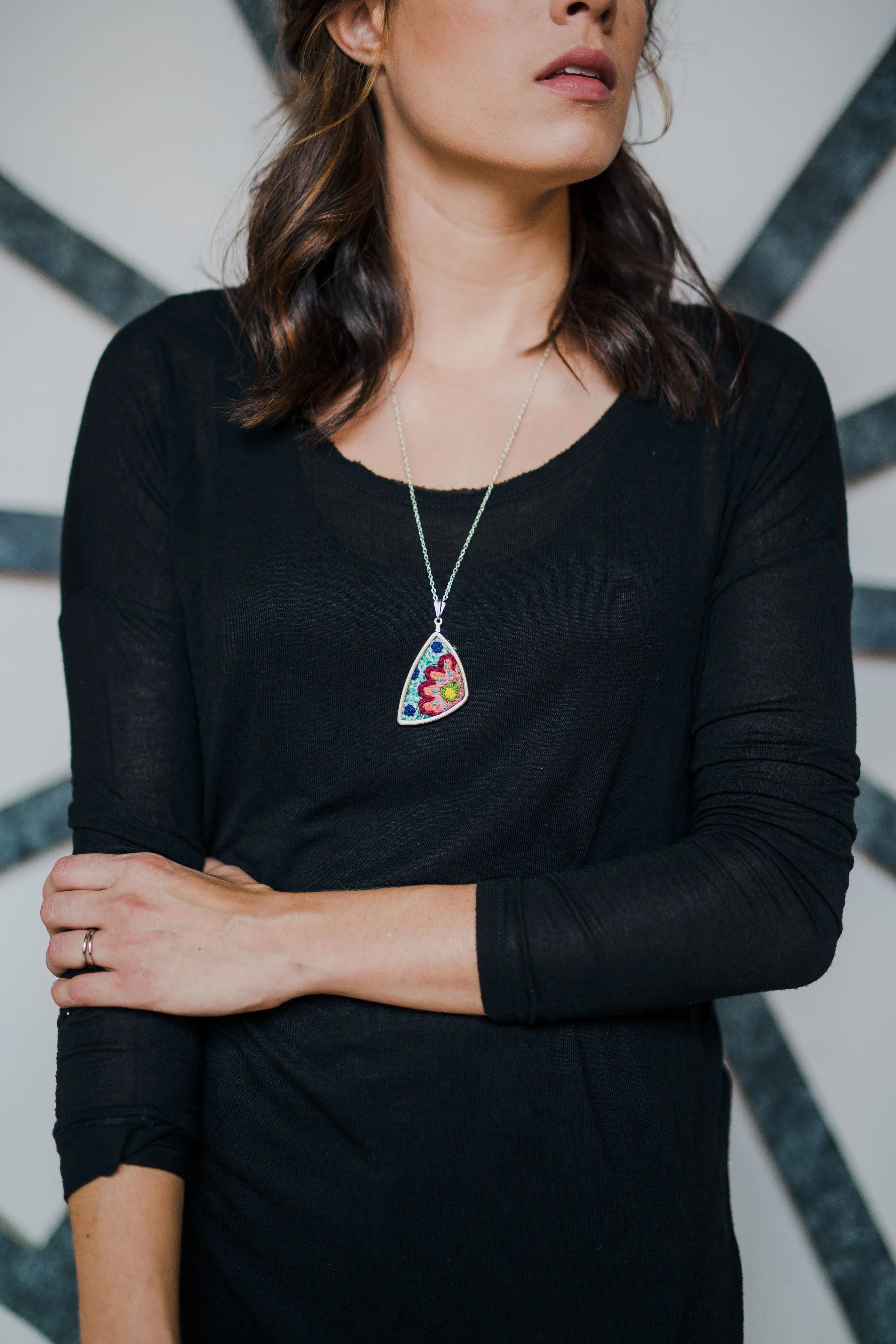 Fiber Art Pendant