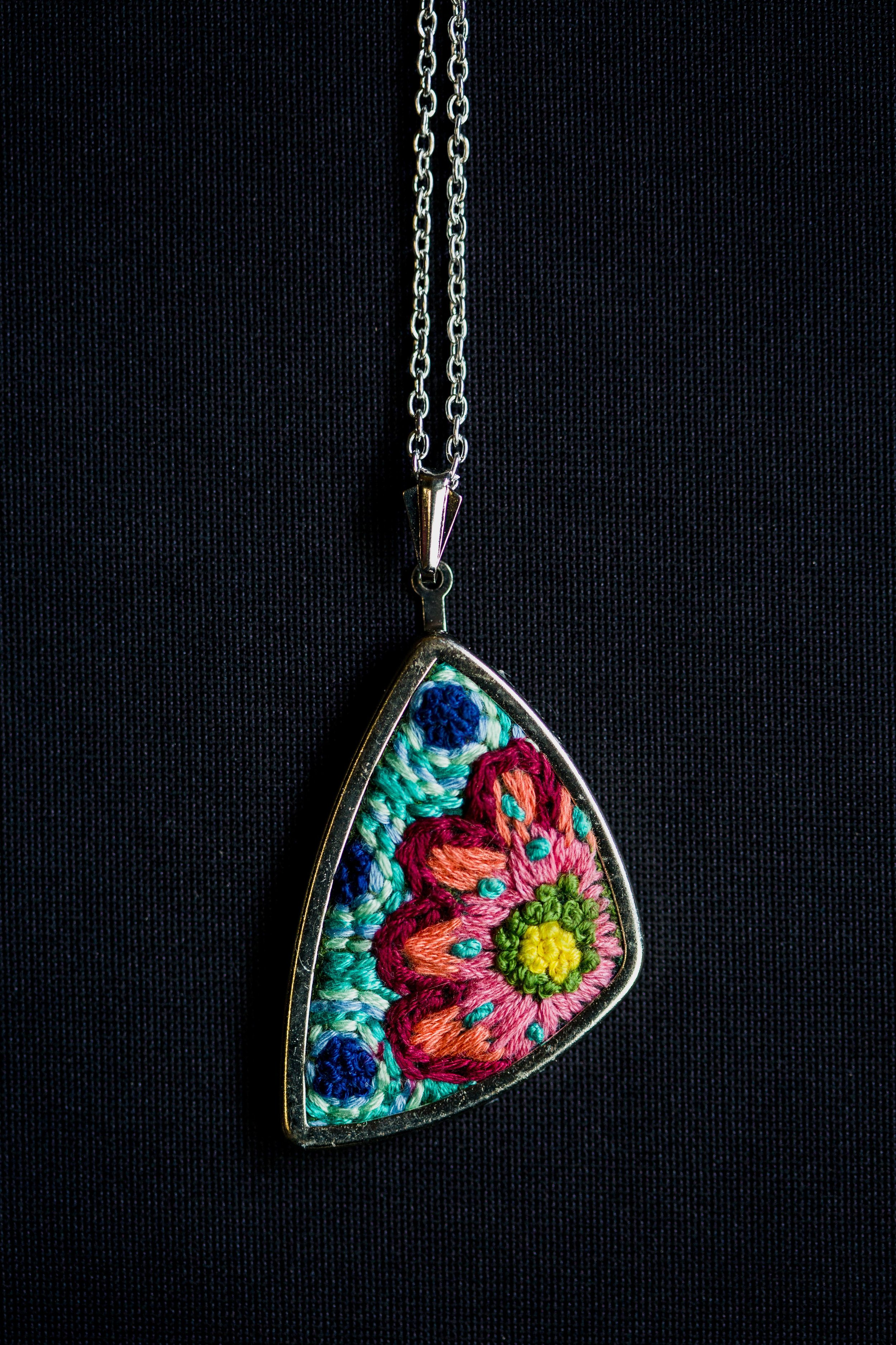 Embroidered Pendant