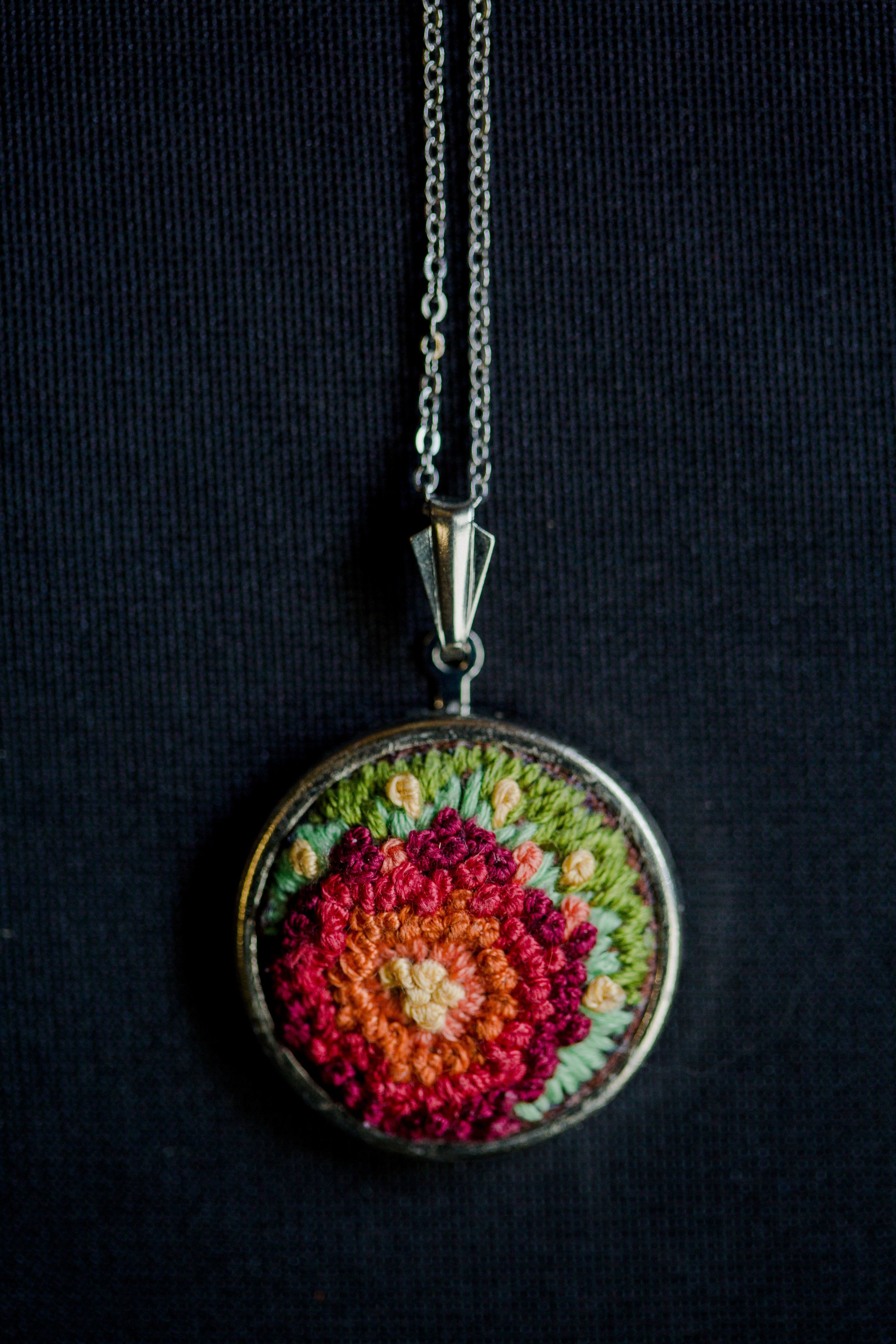 Embroidered Pendant