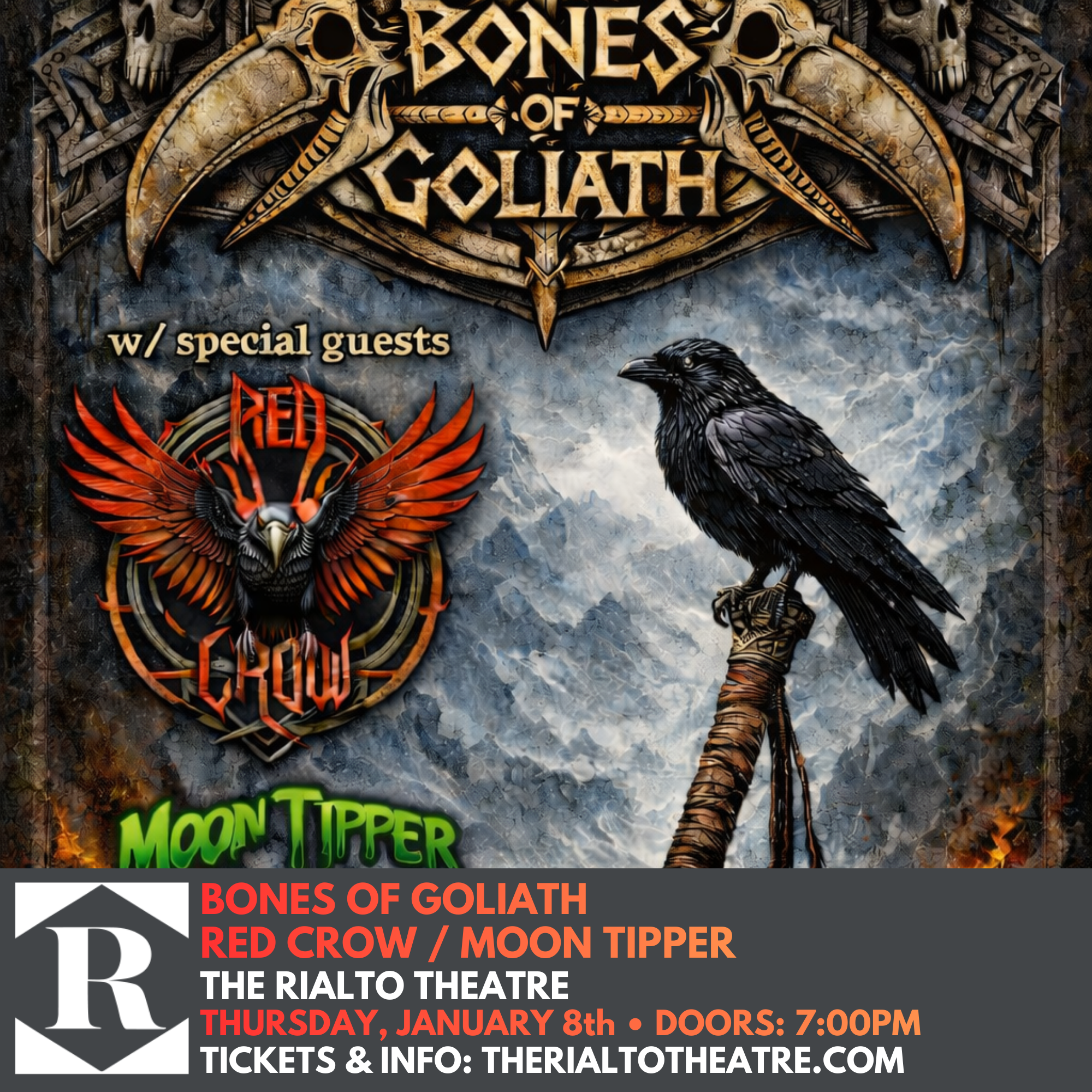 Bones of Goliath / Red Crow / Moon Tipper - 01/08/2026 