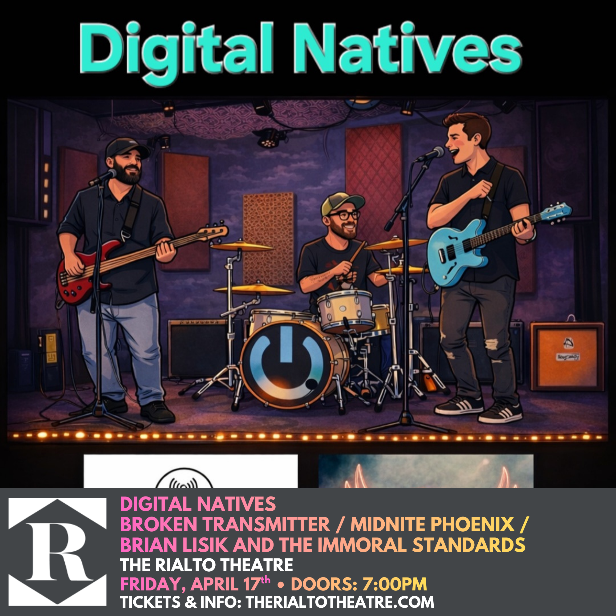 Digital Natives / Broken Transmitter / Midnite Phoenix / Brian Lisik and the Immoral Standards - 04/17/2026