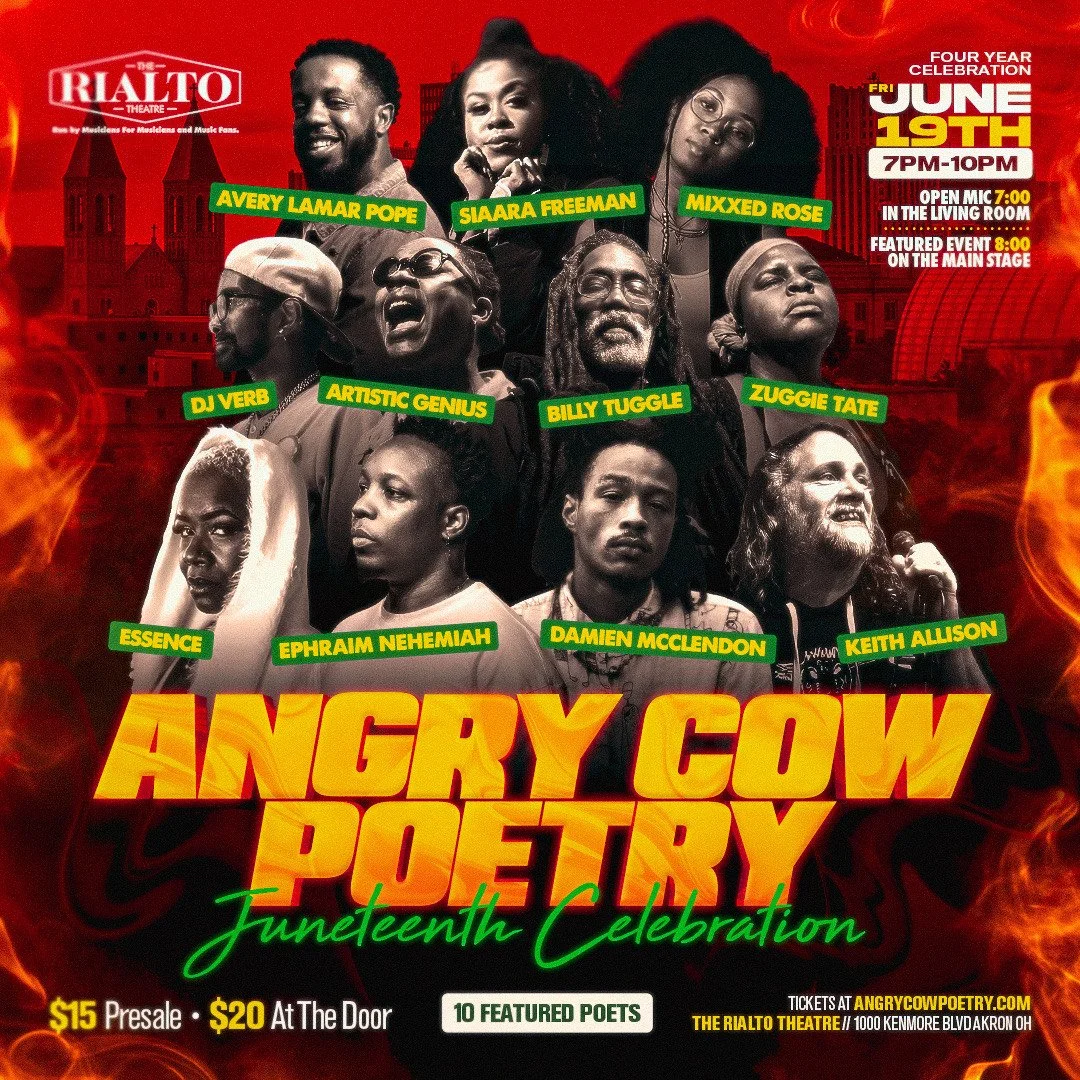 Angry Cow Poetry Juneteenth Celebration - 06/19/2026 