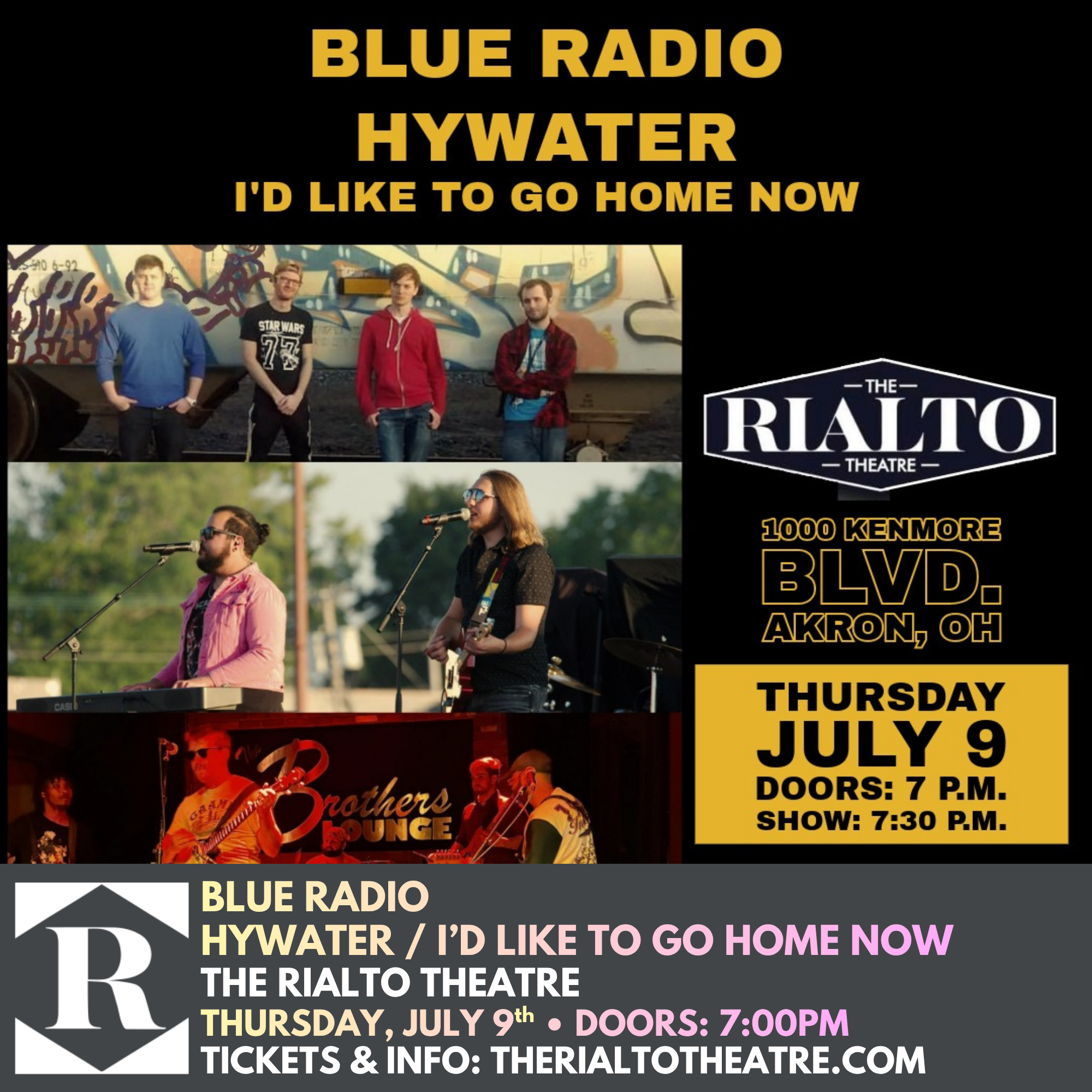 BLUE RADIO / HYWATER / I’D LIKE TO GO HOME NOW - 07/09/2026 