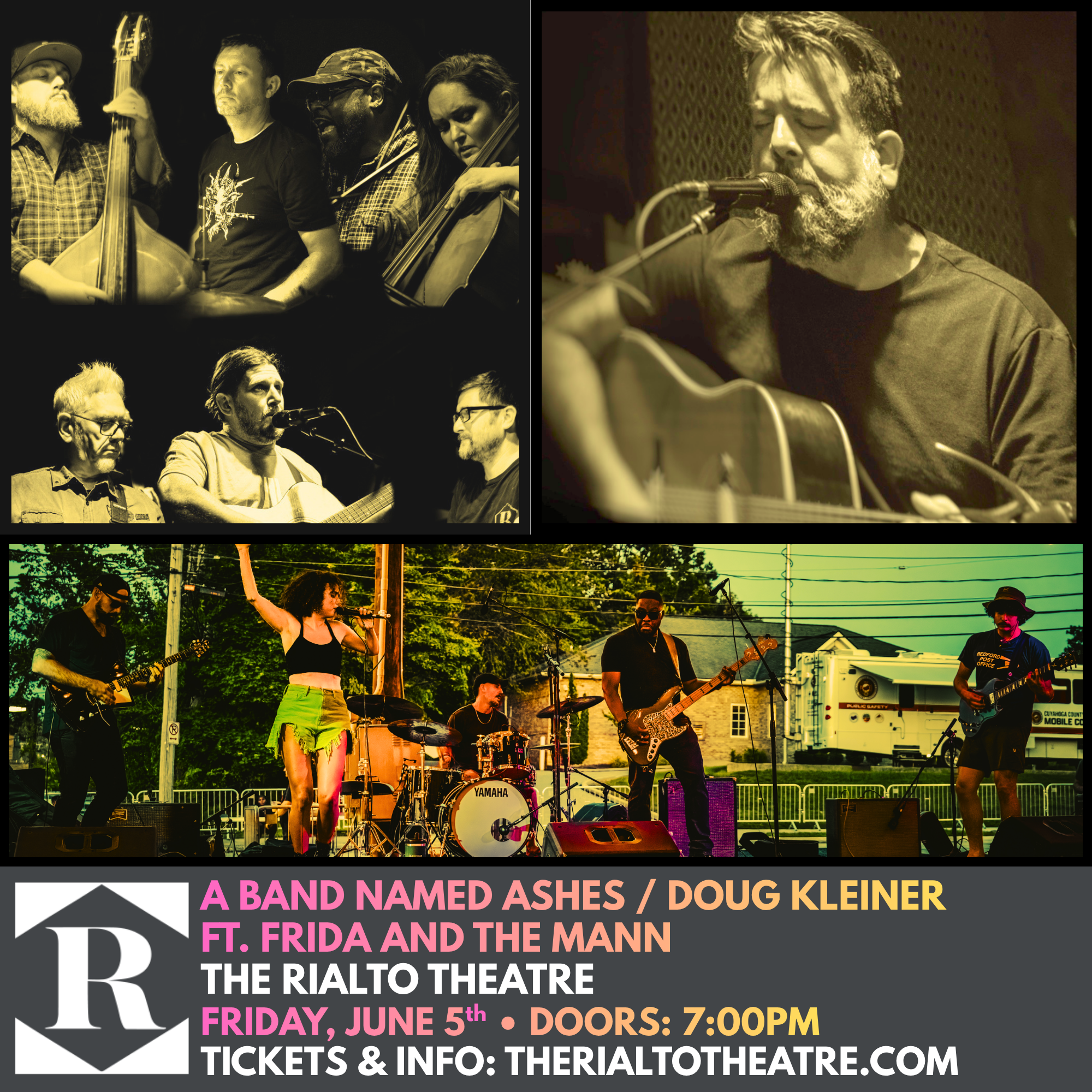 A Band Named Ashes / Doug Kleiner / Frida and The Mann - 06/05/2026