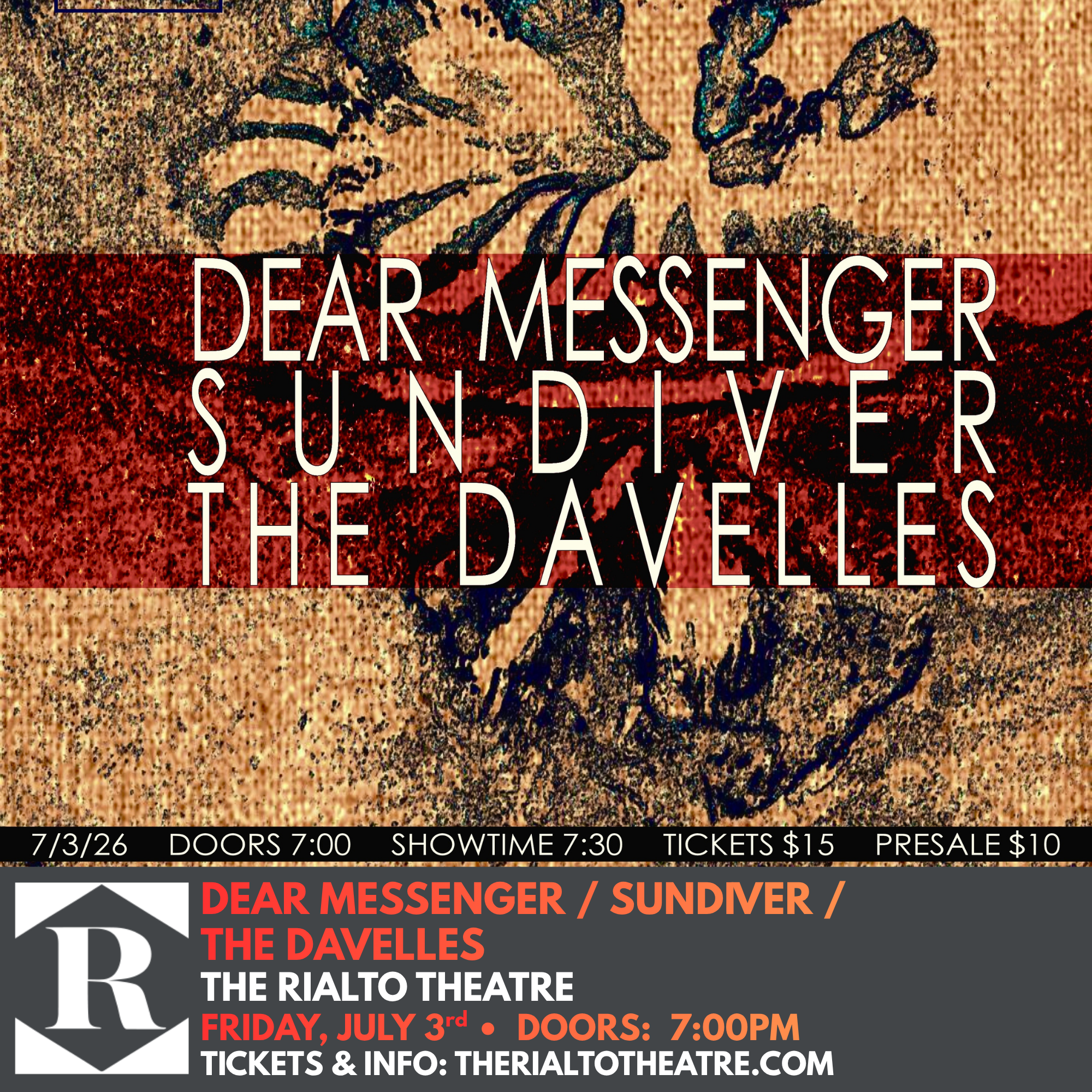 Dear Messenger / Sundiver / The Davelles - 07/03/2026 