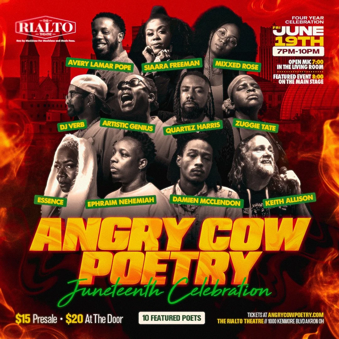 Angry Cow Poetry Juneteenth Celebration - 06/19/2026 