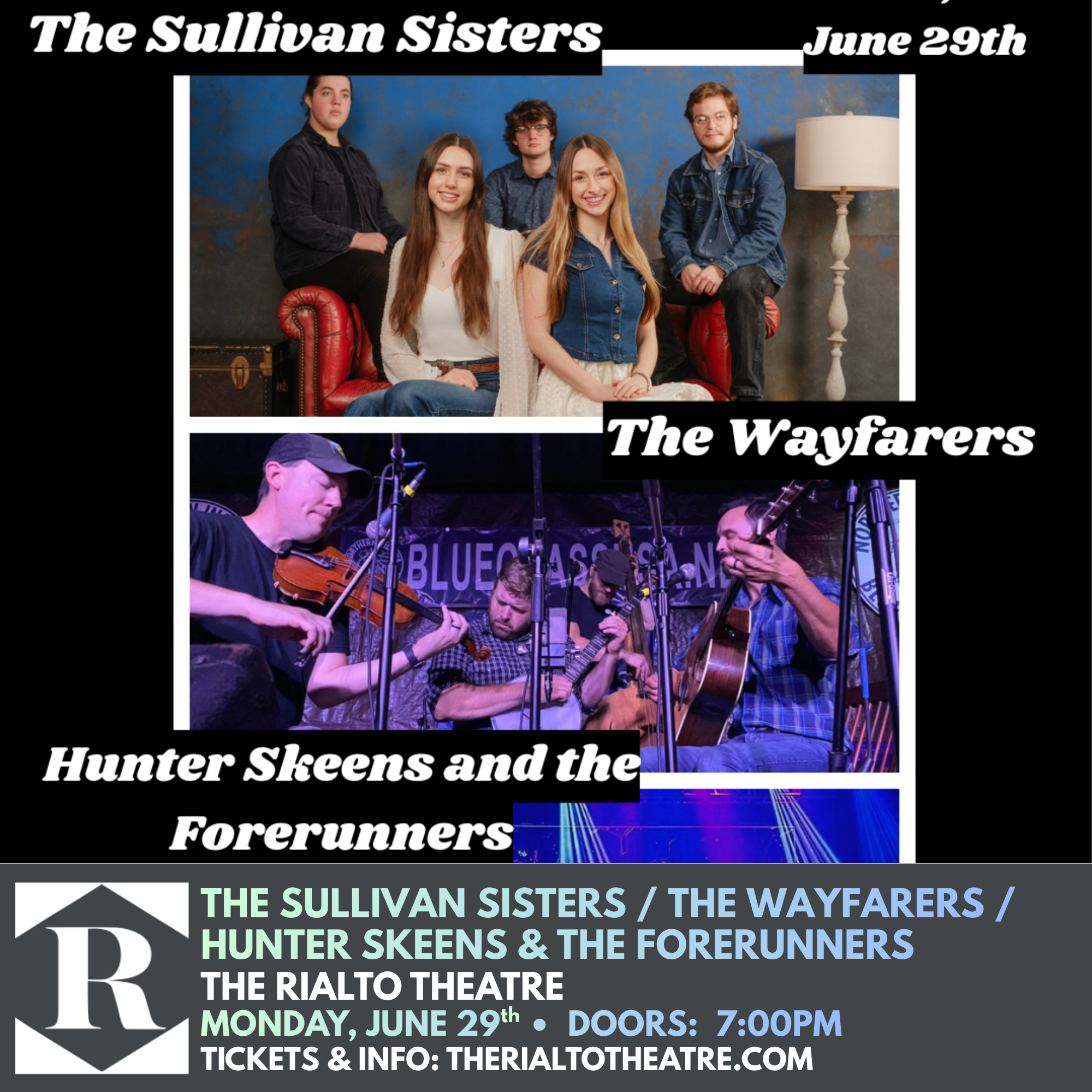 The Sullivan Sisters / The Wayfarers / Hunter Skeens and The Forerunners - 06/29/2026 