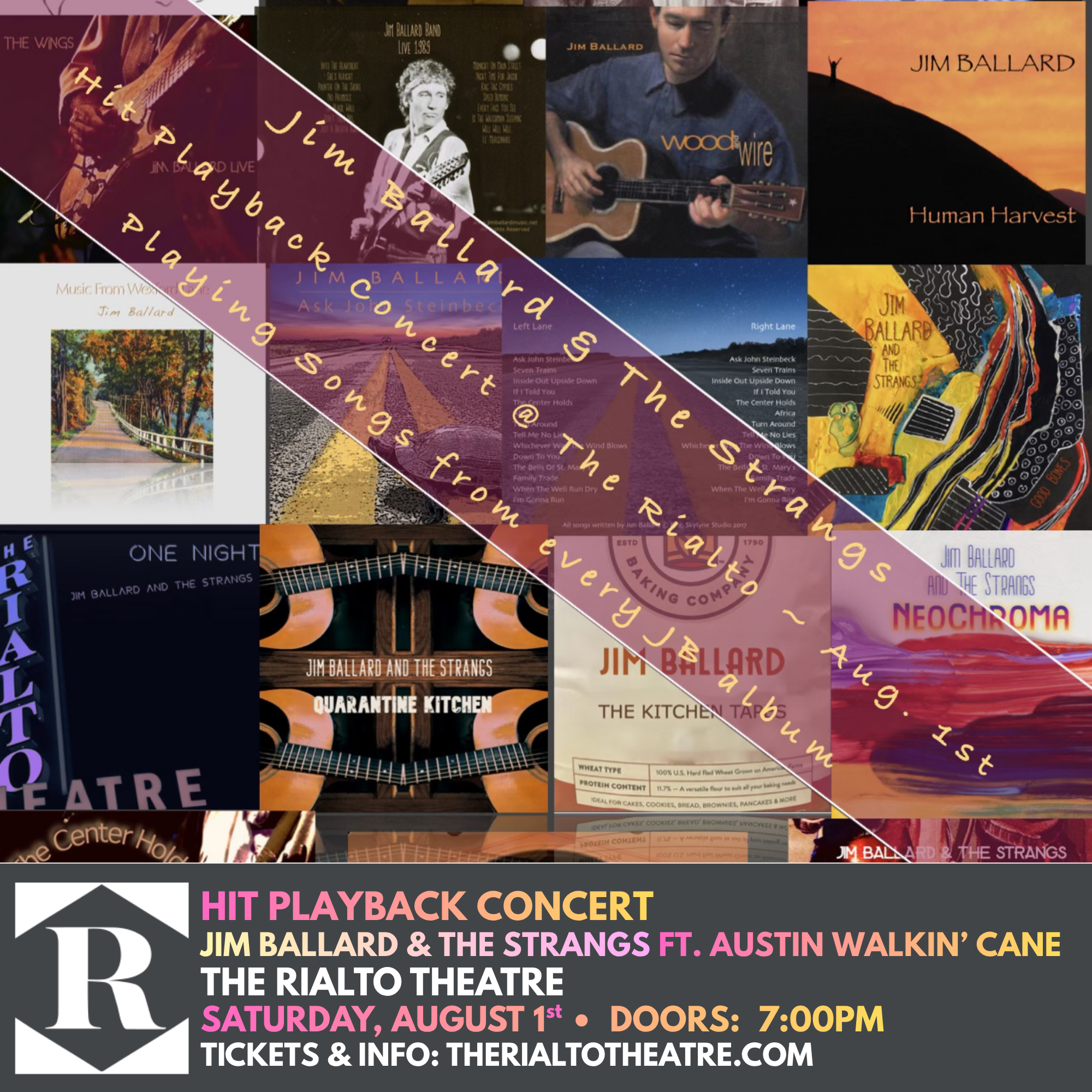 HIT PLAYBACK CONCERT BY JIM BALLARD &amp; THE STRANGS FT. AUSTIN WALKIN’ CANE - 08/01/2026
