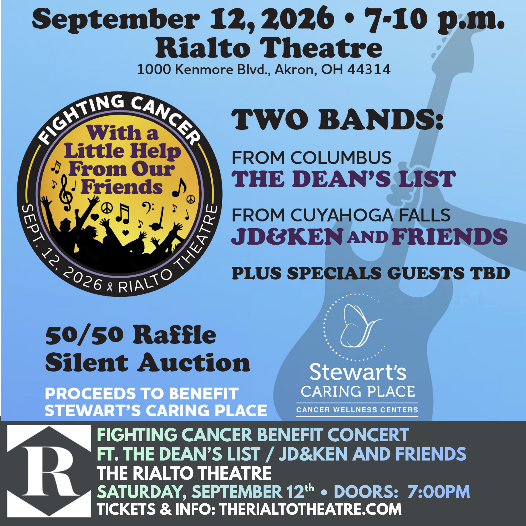 FIGHTING CANCER BENEFIT CONCERT FT. THE DEAN’S LIST / JD&amp;KEN and FRIENDS - 09/12/2026 