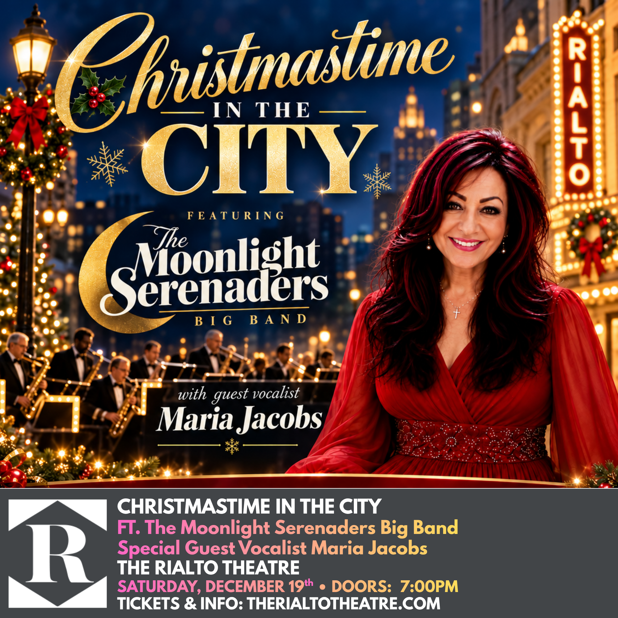 Christmastime in the City Ft. The Moonlight Serenaders Big Band W/ Guest Vocalist Maria Jacobs - 12/19/2026 
