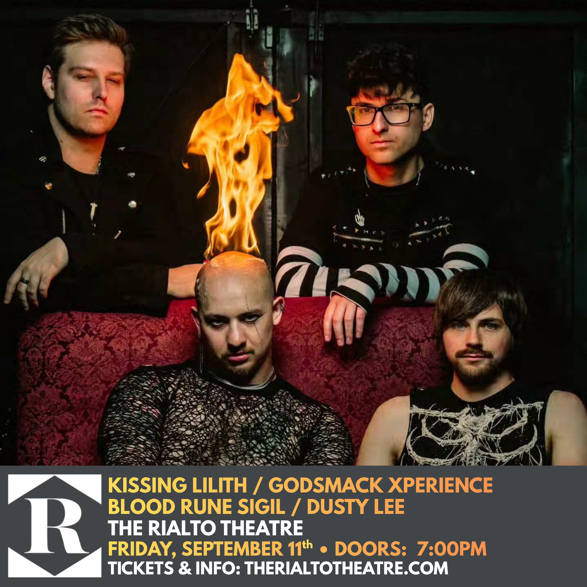 KISSING LILITH / GODSMACK XPERIENCE / BLOOD RUNE SIGIL / DUSTY LEE