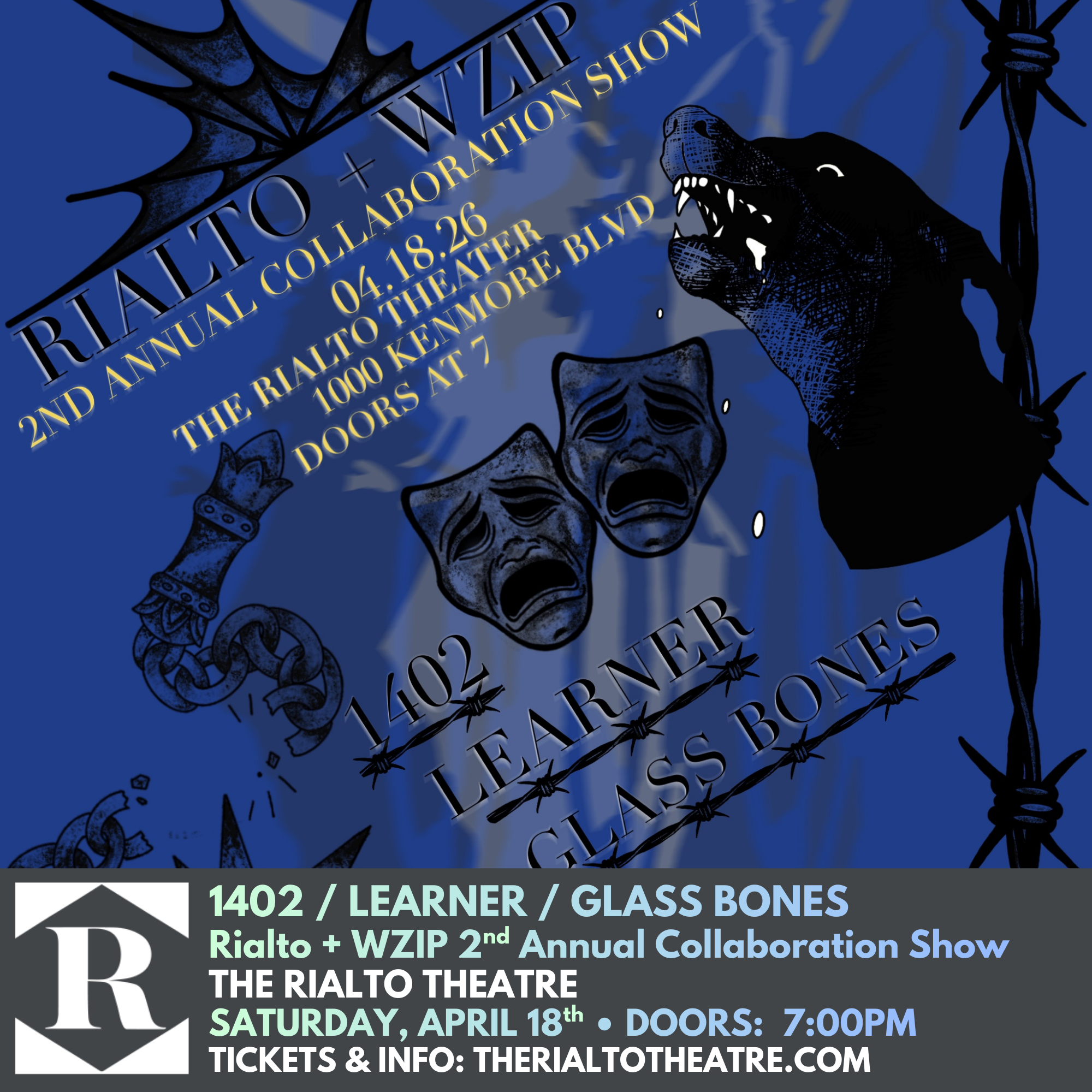WZIP 2ND ANNUAL COLLABORATION SHOW FT. 1402 / LEARNER / GLASS BONES - 04/18/2026