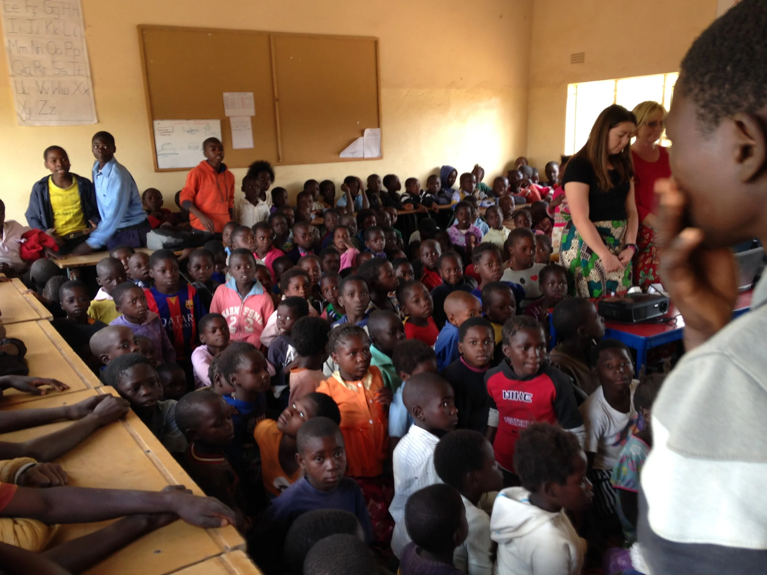 Children's Ministry-setting up to show them the JESUS Film