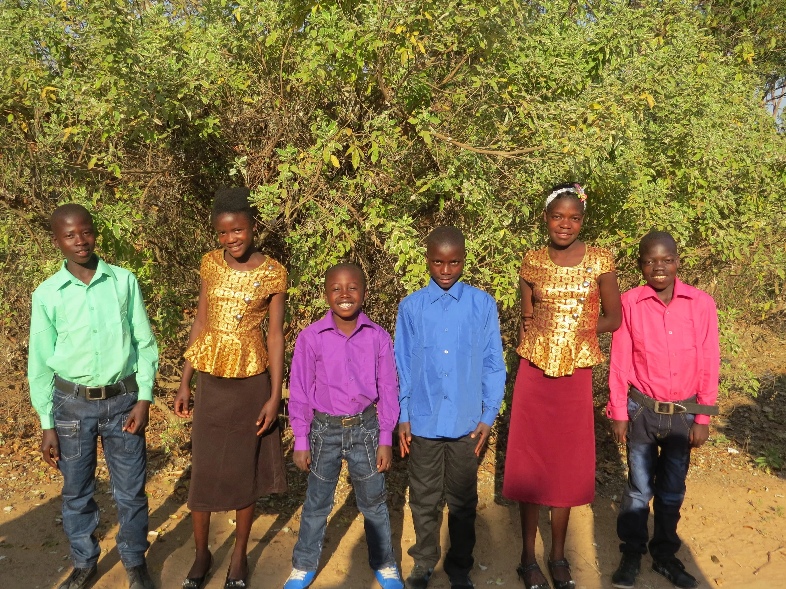 The Children at Orphanage of Hope in their new clothes