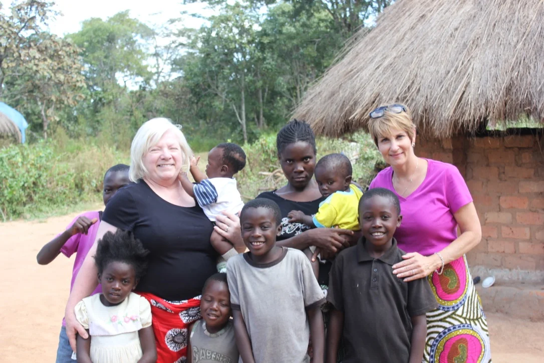 Pam and Elena with the children at Home of Hope