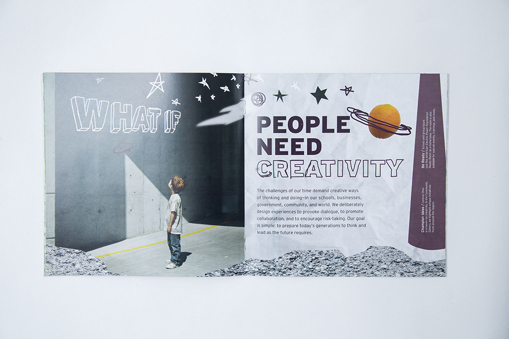 This space challenges the idea of what creativity was and how anyone, not just trained artists, can be creative.