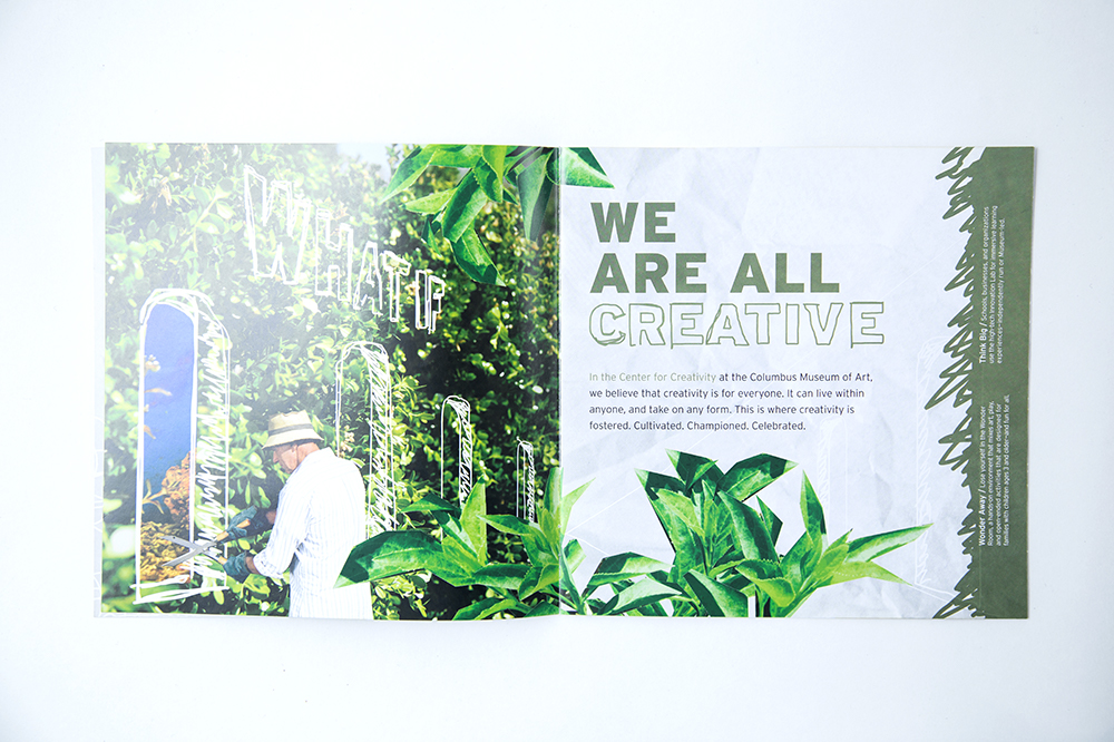 Therefore, we crafted The Center for Creativity’s branding to stand alone as an identifiable initiative, yet remain consistent with the museum’s master brand.