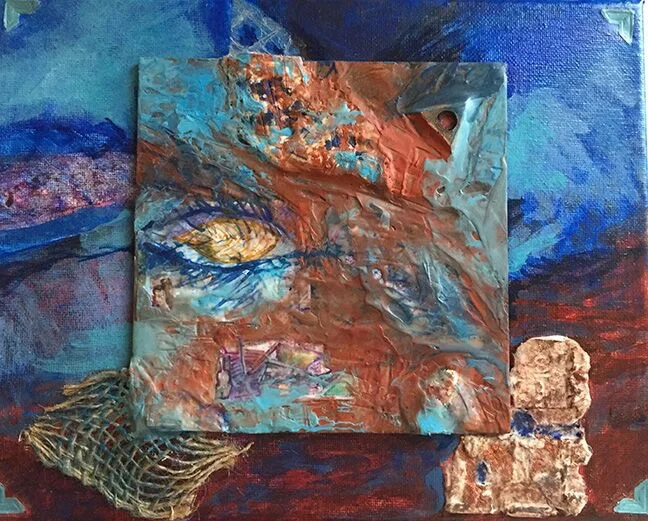 After the storm Encaustic mixed media 8x10