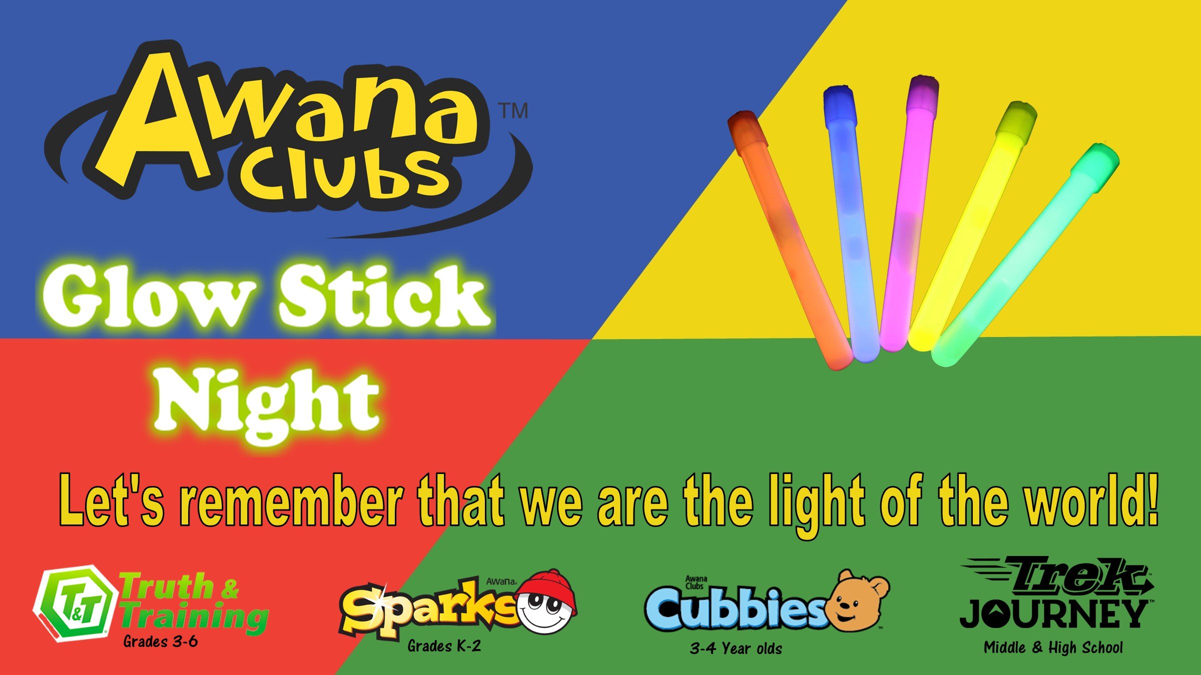 Awana Glow Stick Night