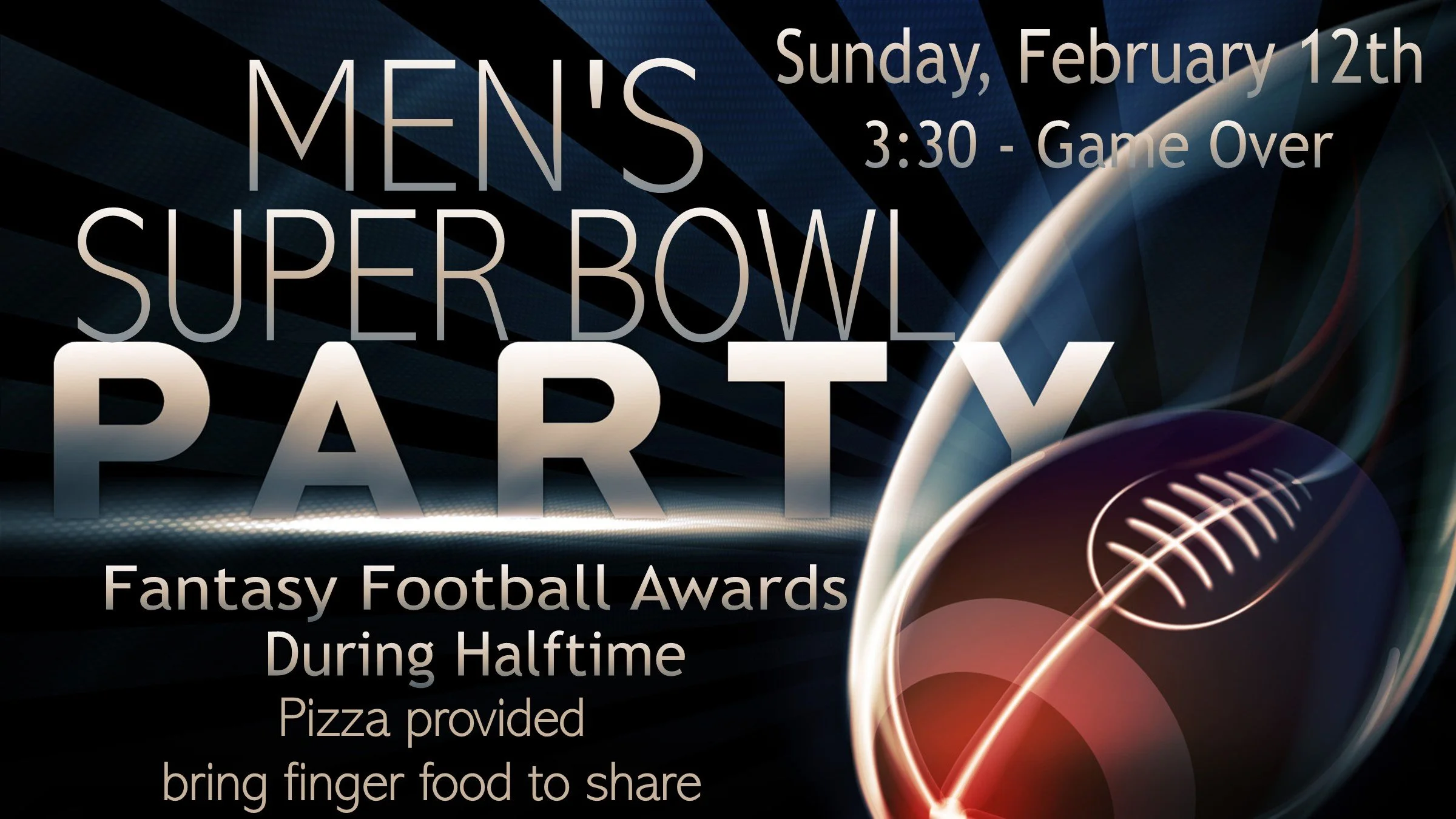 Men's Super Bowl Party