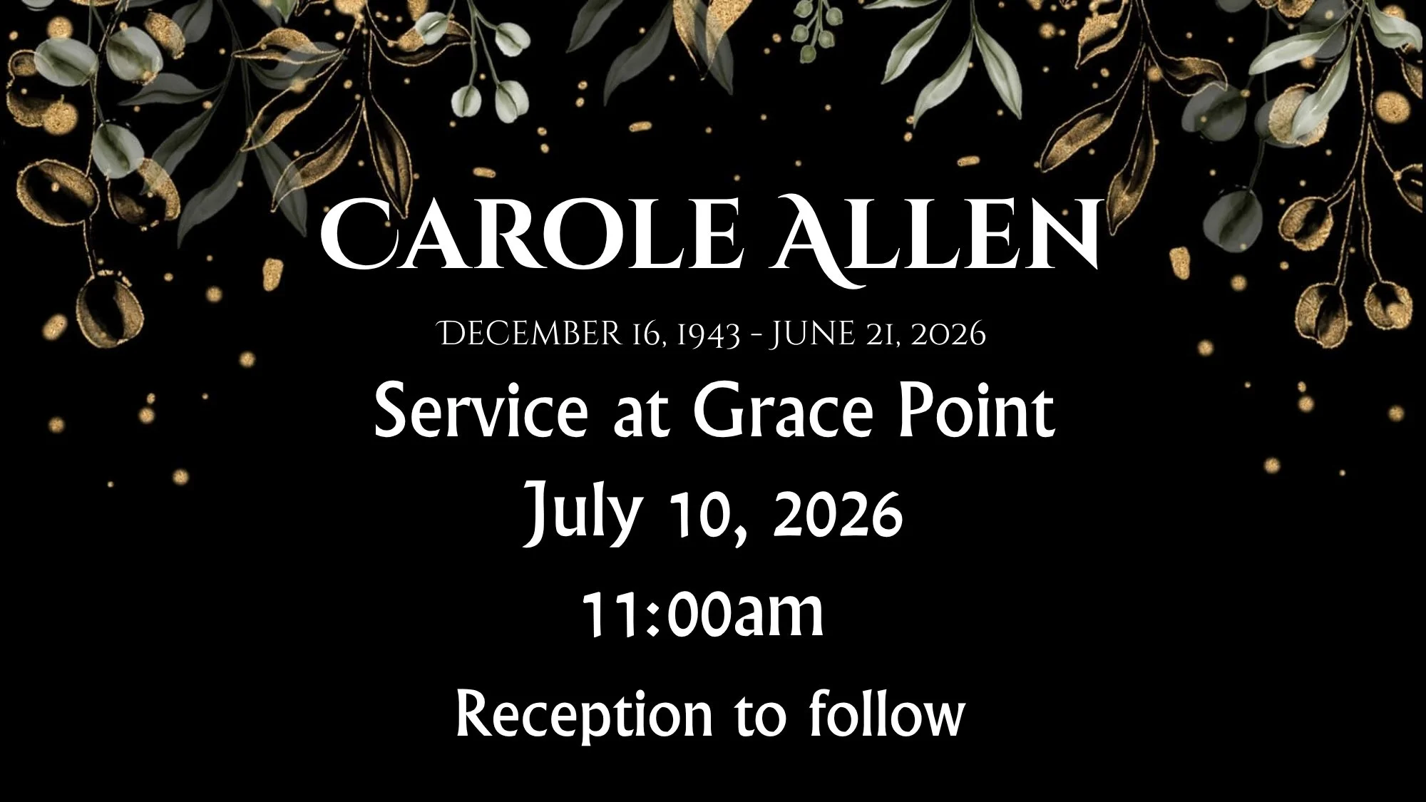 Carole Allen Celebration of Life