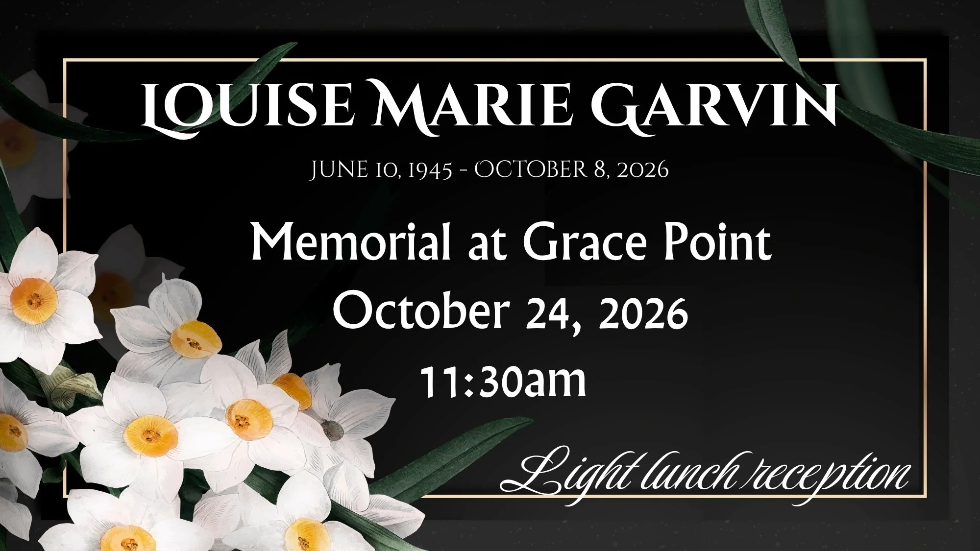 Louise Garvin Memorial Service