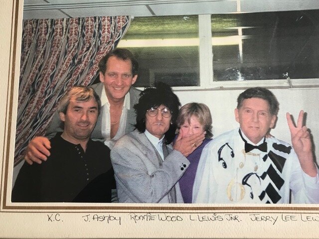 In London for the Aspell TV show with Jerry Lee Lewis & Ronnie Wood '96